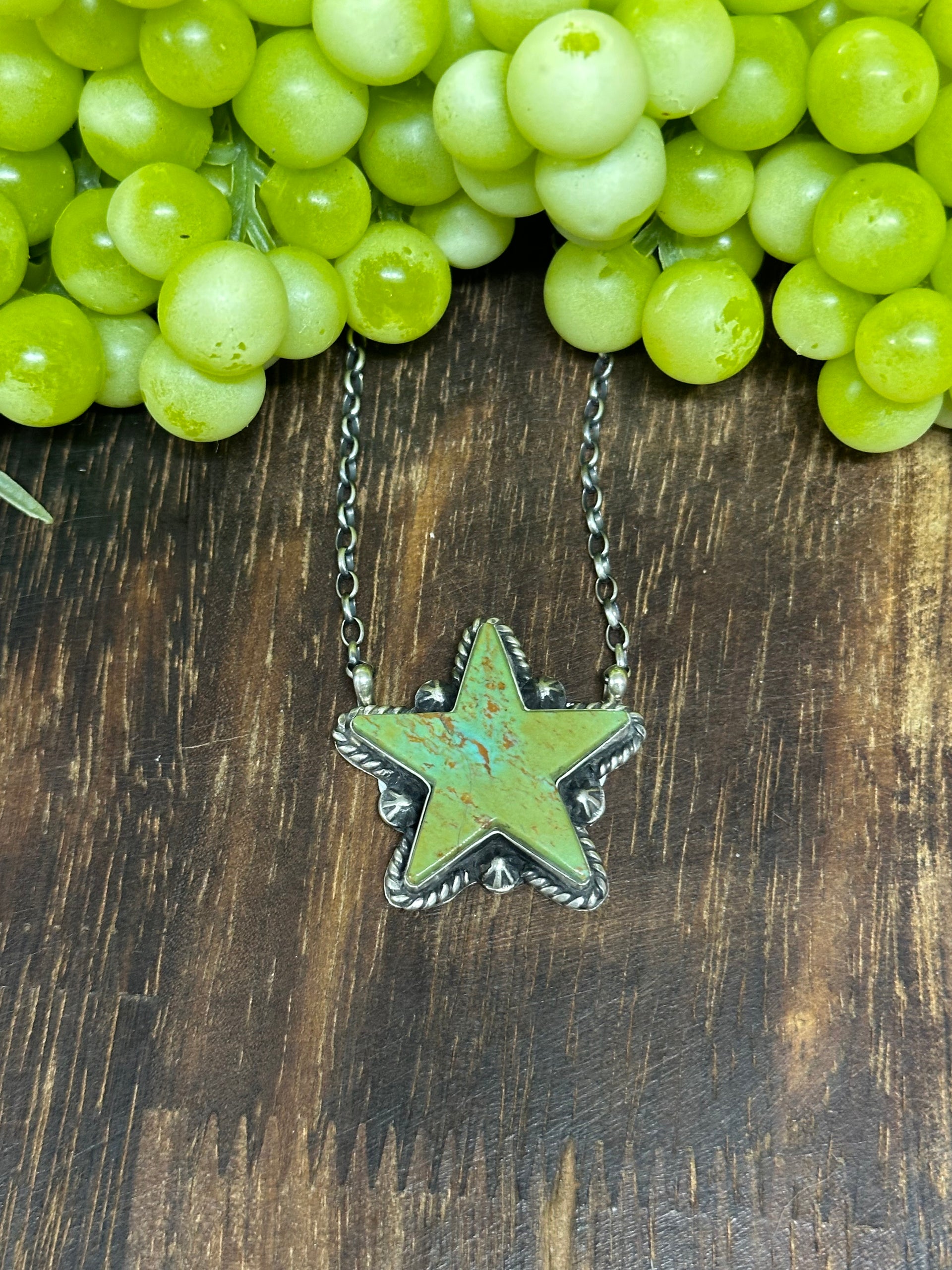 Donovan Skeets Kingman Turquoise & Sterling Silver Star Necklace