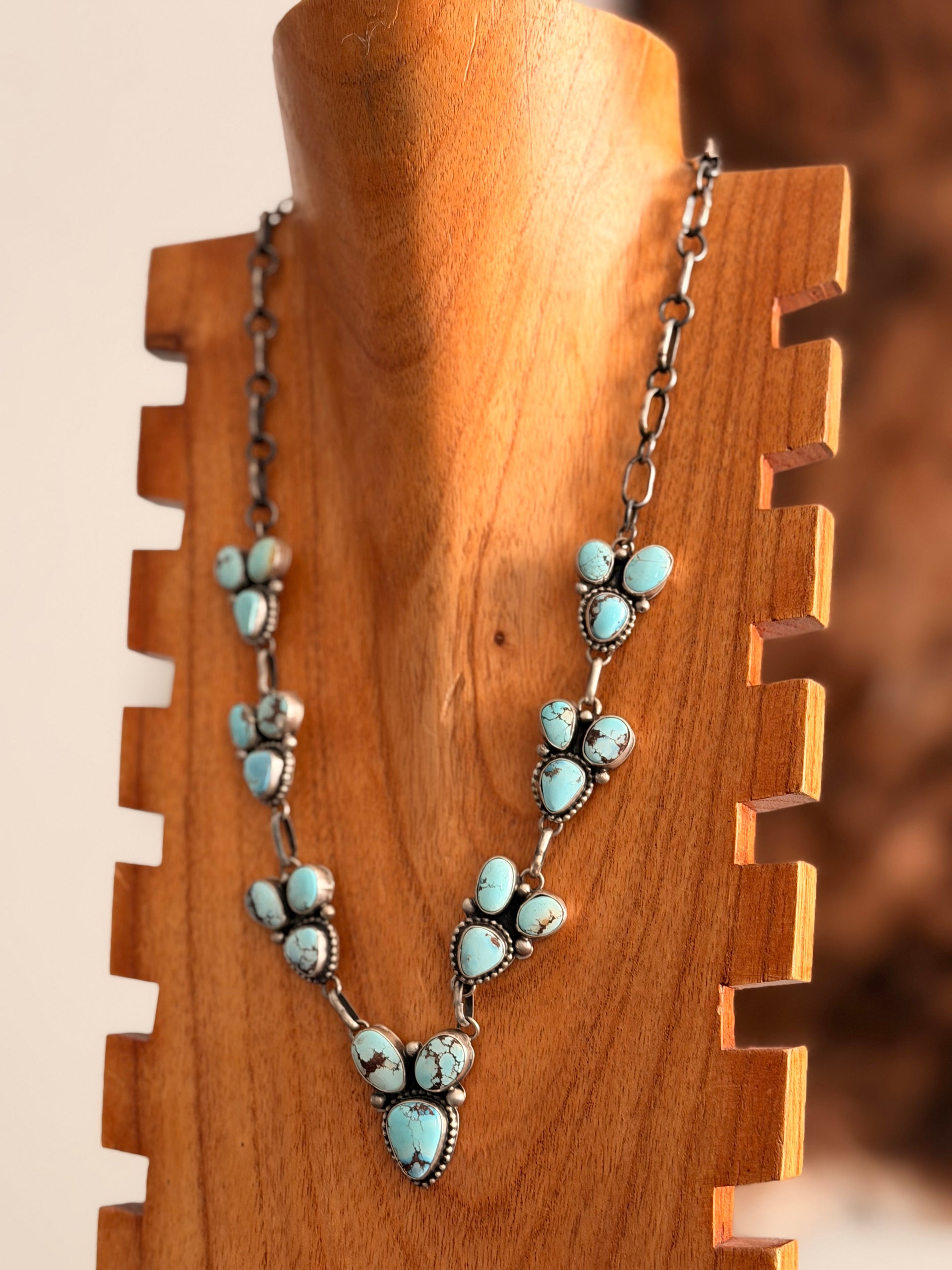 Louise Jim Golden Hills Turquoise & Sterling Silver Cluster Set