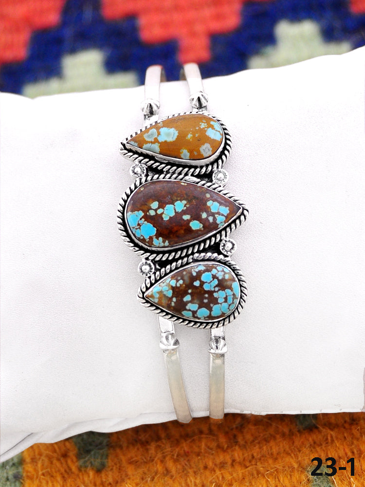 Southwest Handmade Number 8 & Sterling Silver Cuff Bracelet