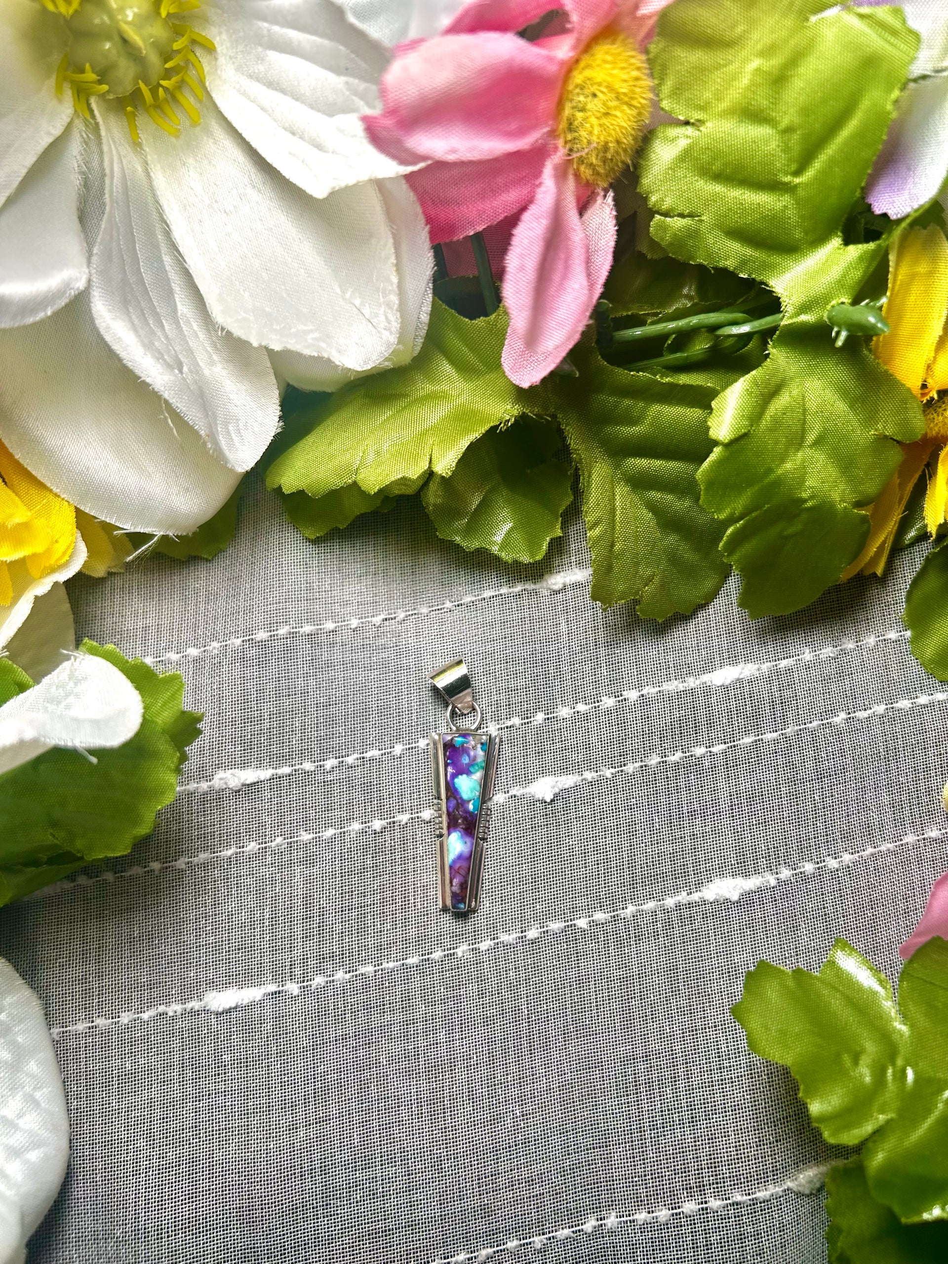 Steve Francisco Mohave Turquoise & Sterling Silver Pendant