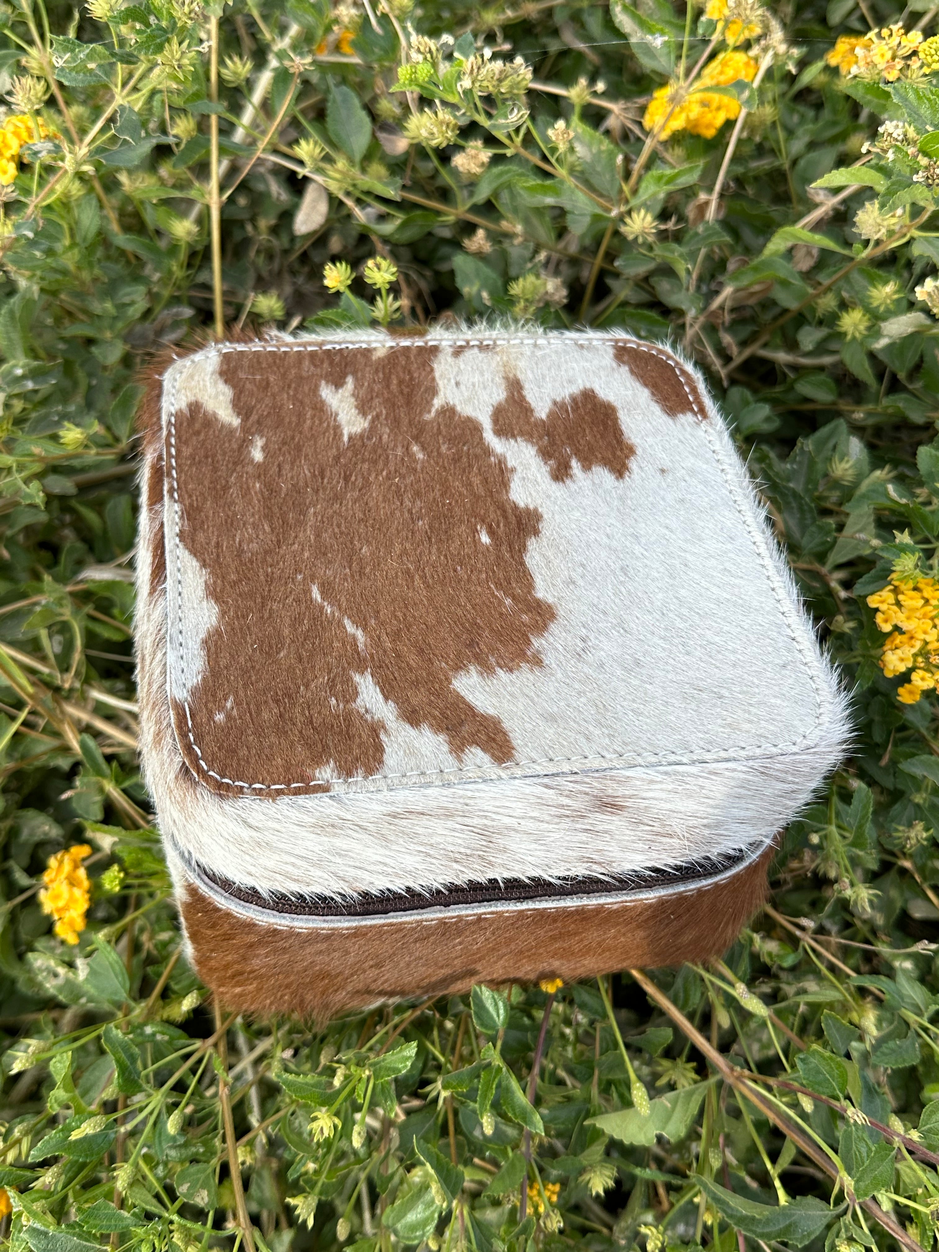 Genuine Leather Cowhide Jewelry Box