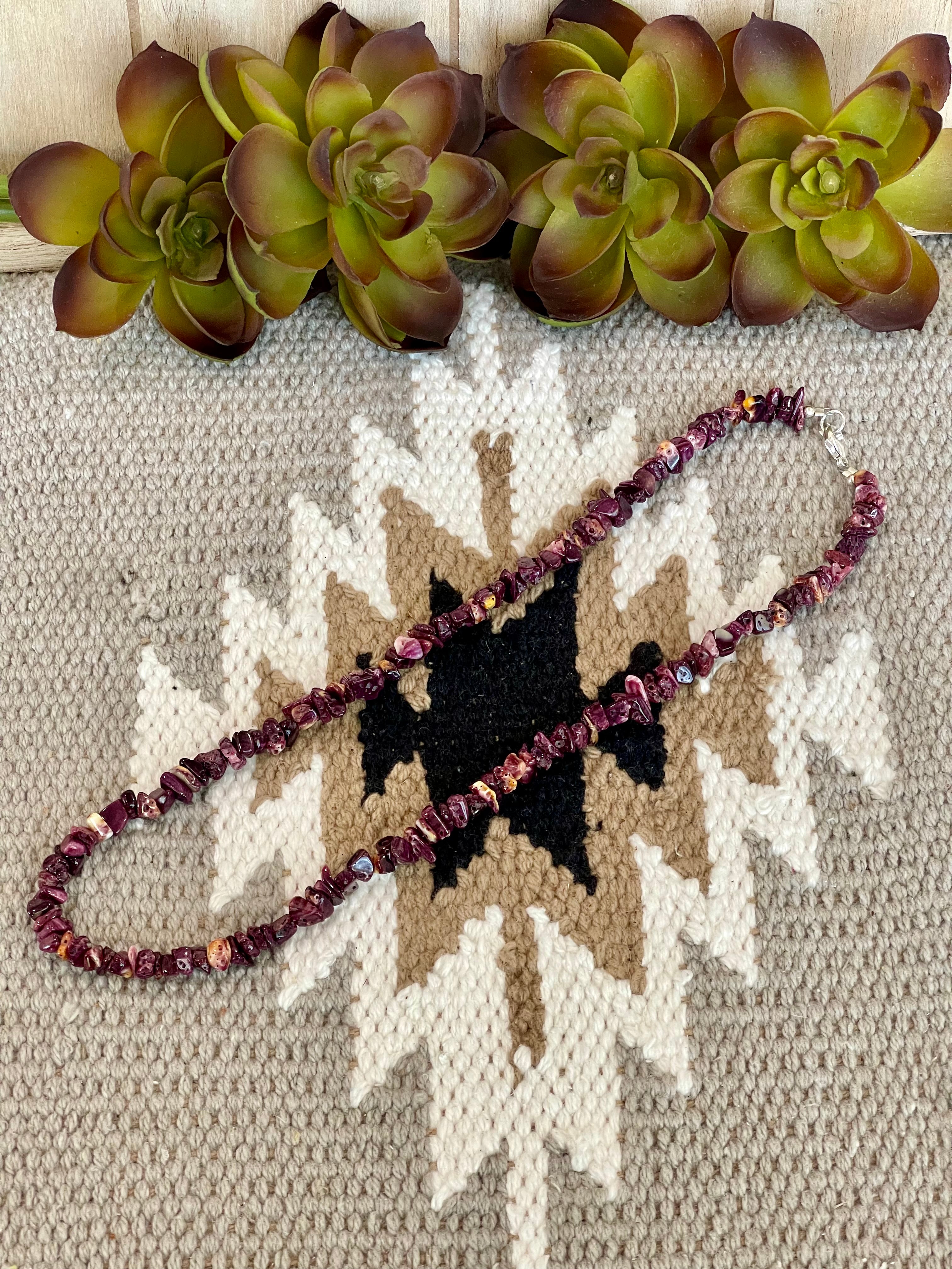 Southwest Handmade Purple Spiny Beaded Necklace