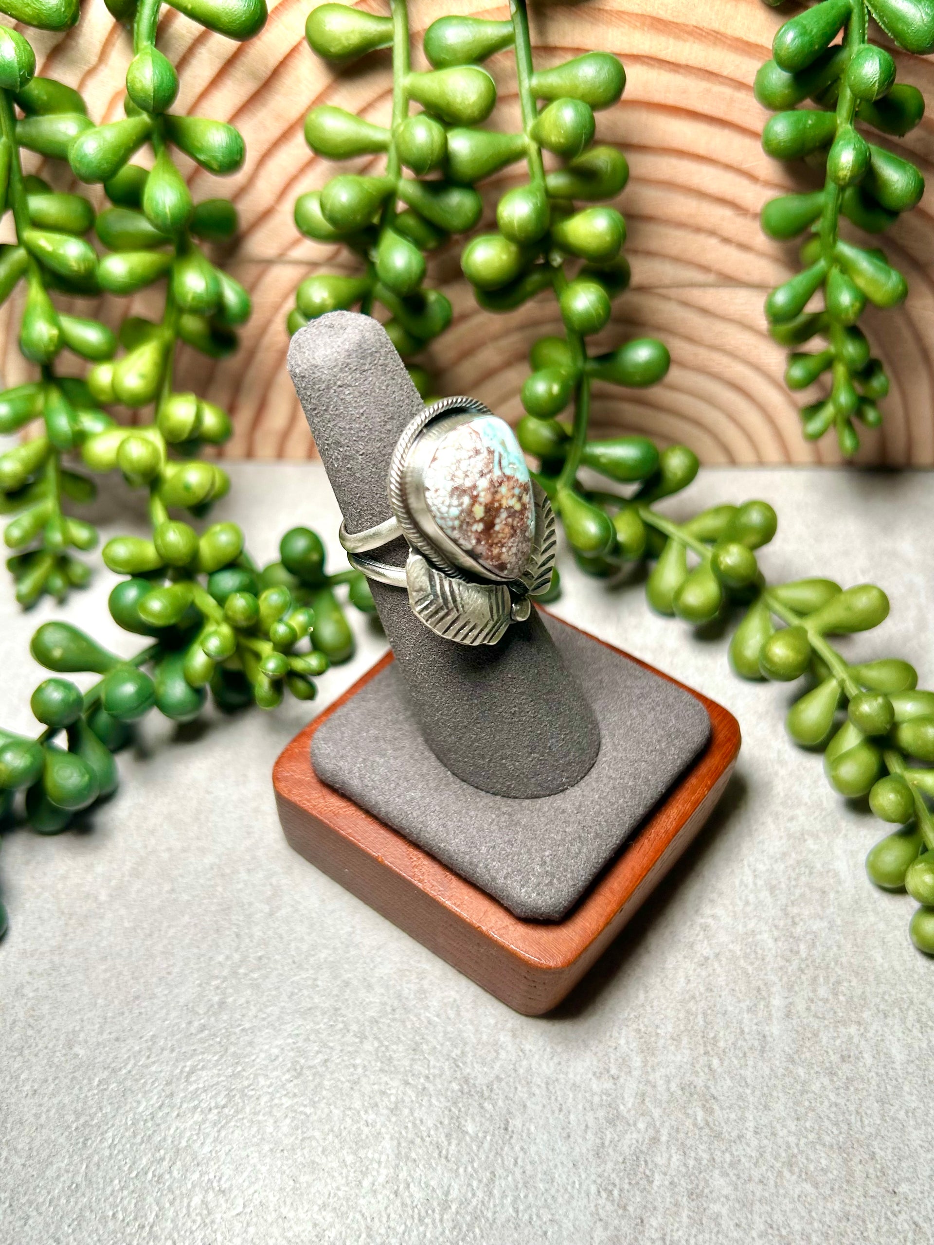 Kobe Martinez Dry Creek Turquoise& Sterling Silver Adjustable Ring