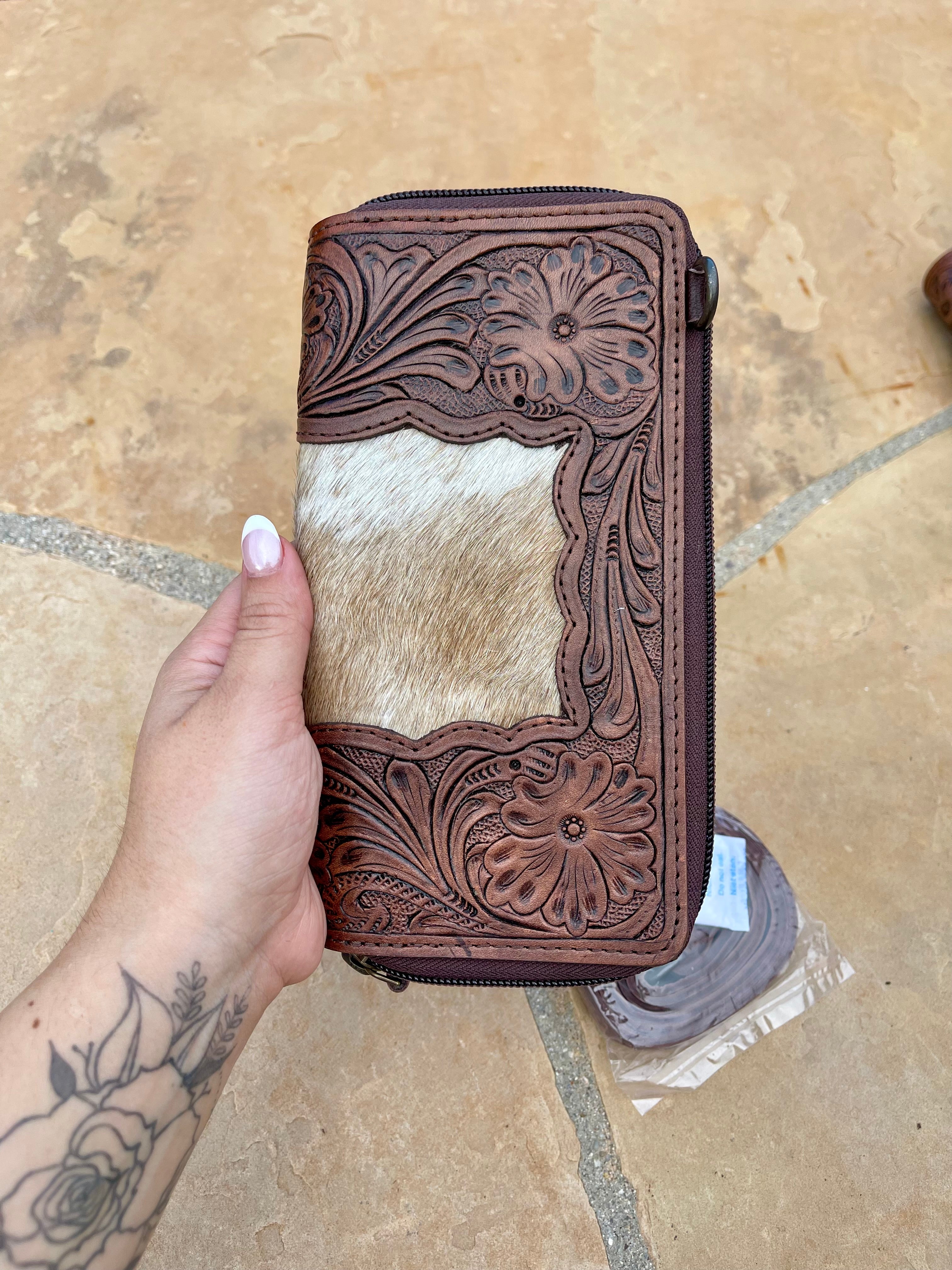 Genuine Tooled Leather Wallet/Purse