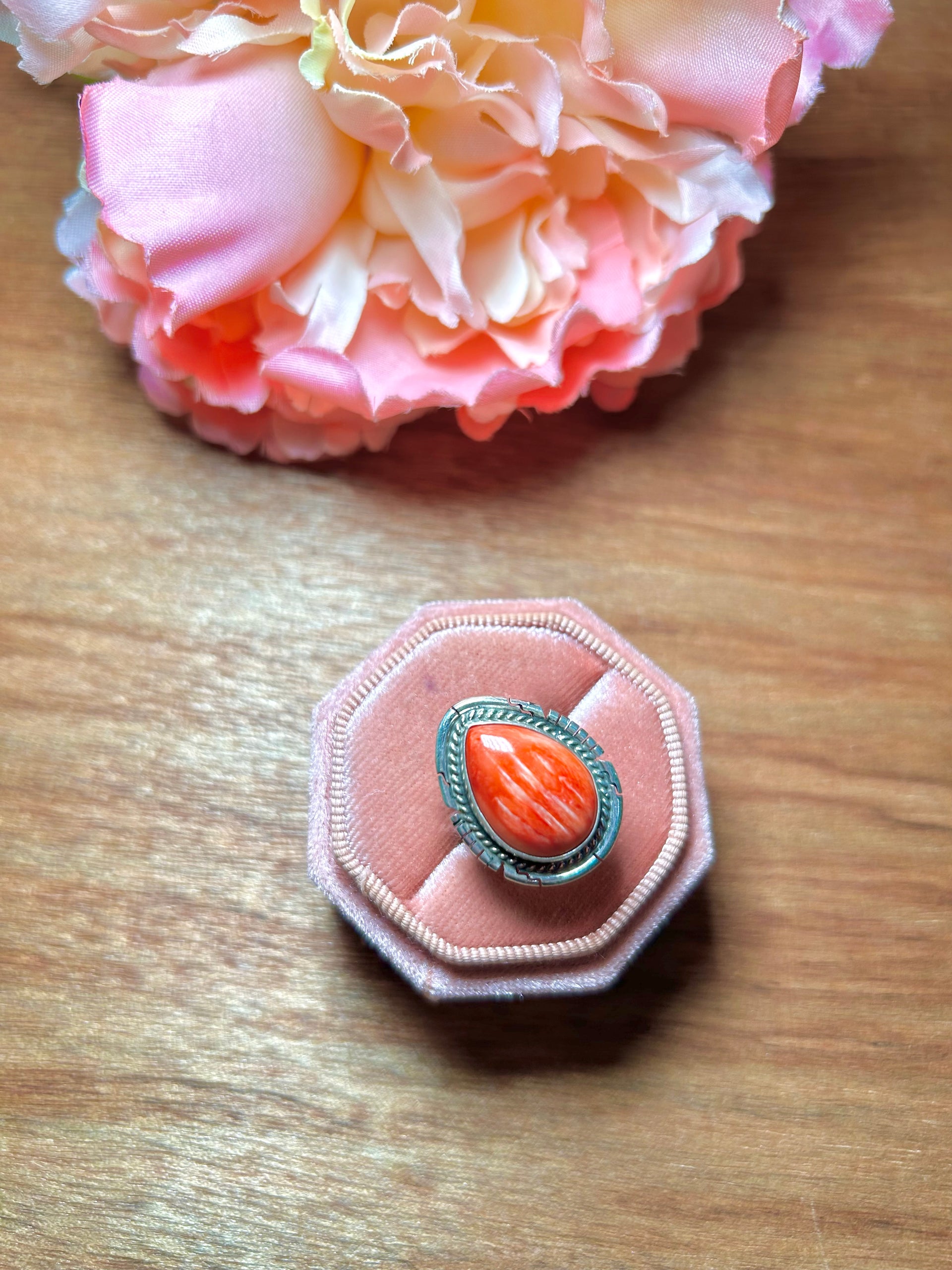 Dane Skeets Spiny Oyster & Sterling Silver Ring