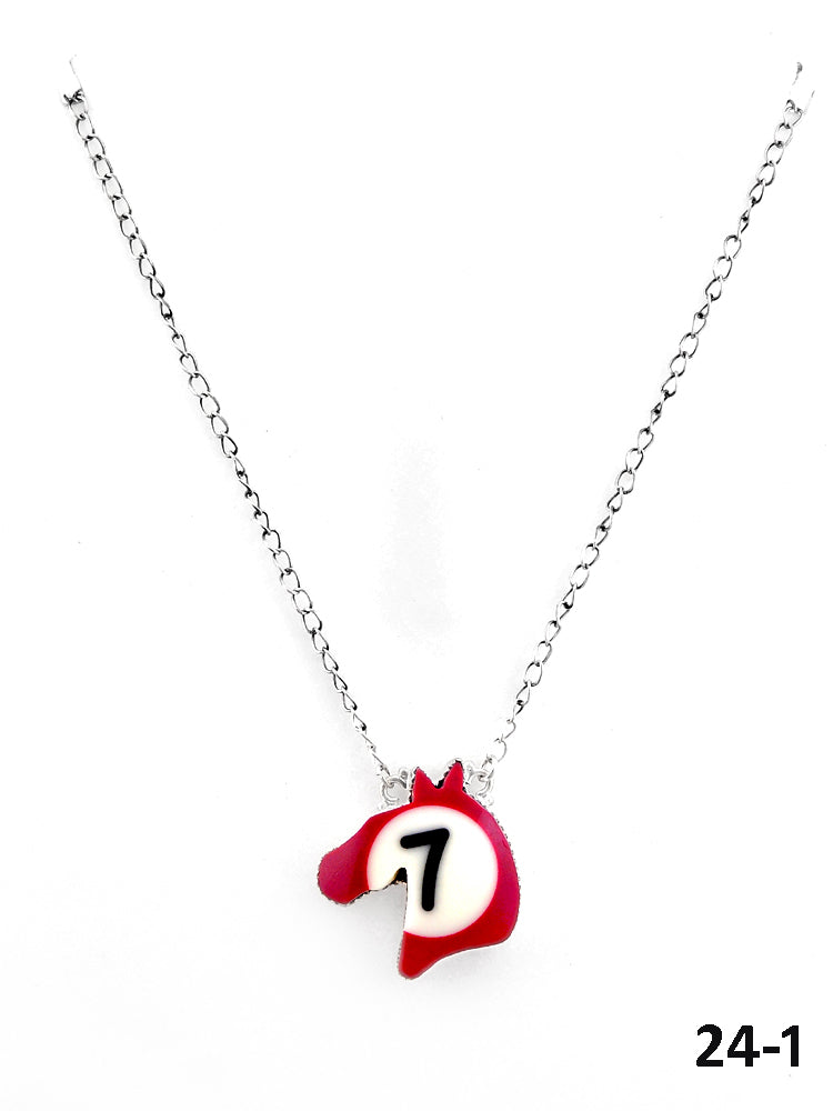 Southwest Made Pool Ball & Sterling Silver Necklace