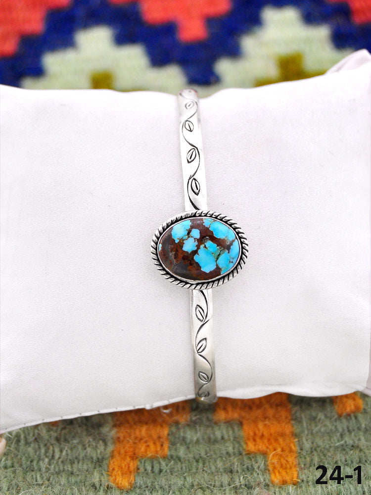 Southwest Handmade Number 8 & Sterling Silver Cuff Bracelet
