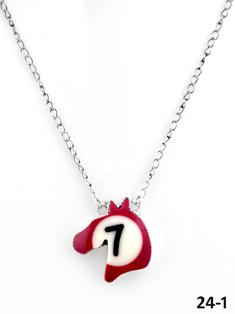 Southwest Made Pool Ball & Sterling Silver Necklace