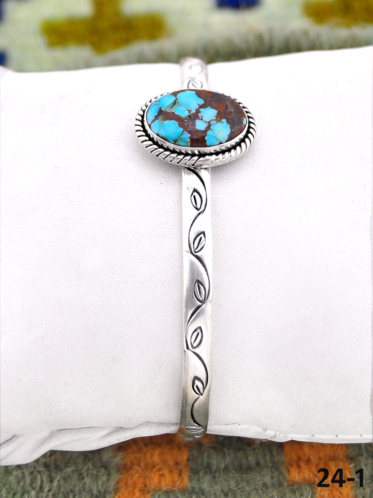 Southwest Handmade Number 8 & Sterling Silver Cuff Bracelet