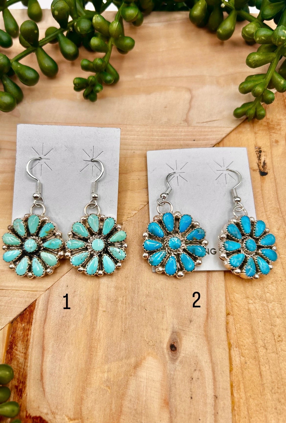 Alicia Wilson Kingman Turquoise & Sterling Silver Hook Earrings