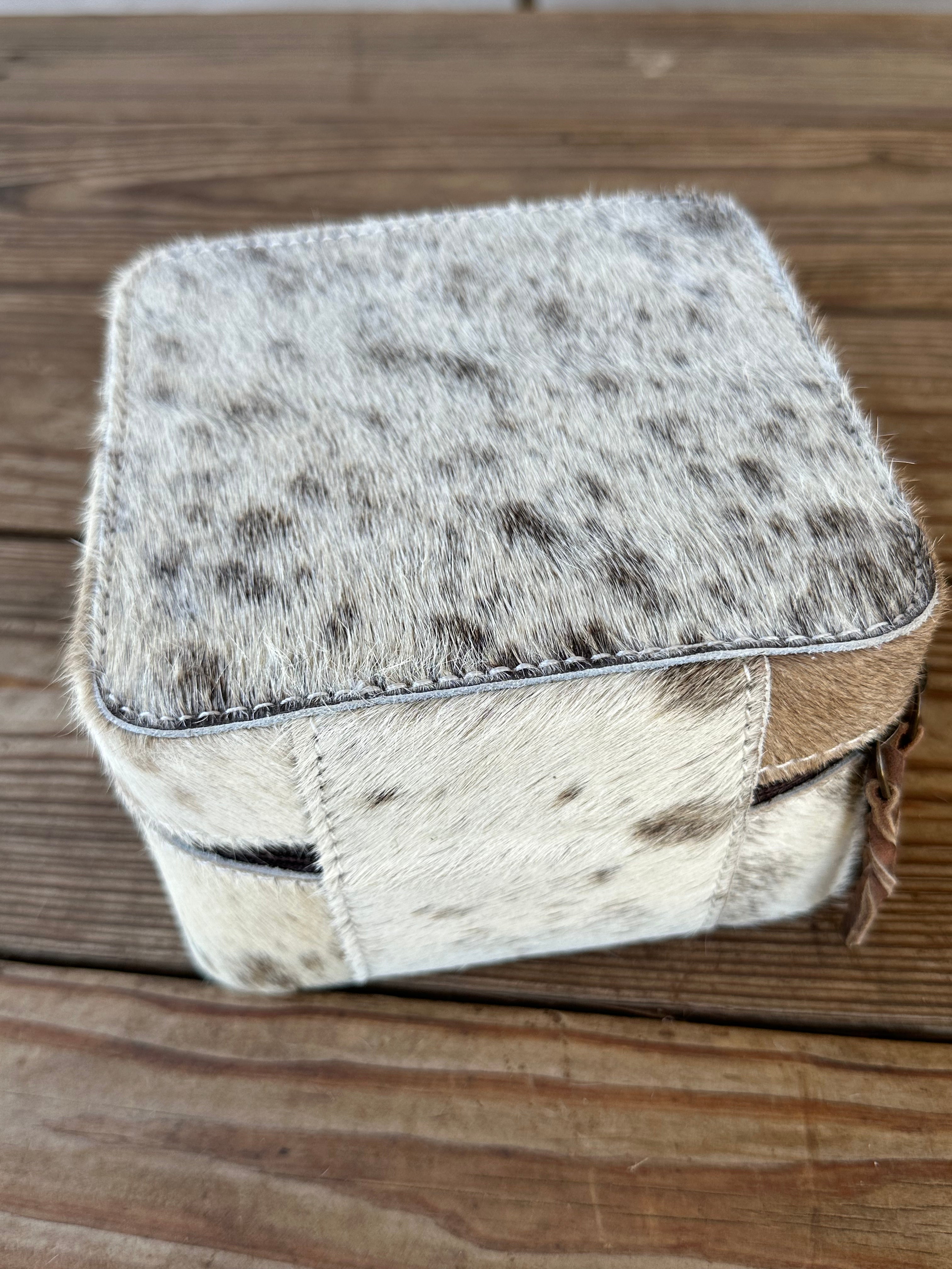 Genuine Leather Cowhide Jewelry Box