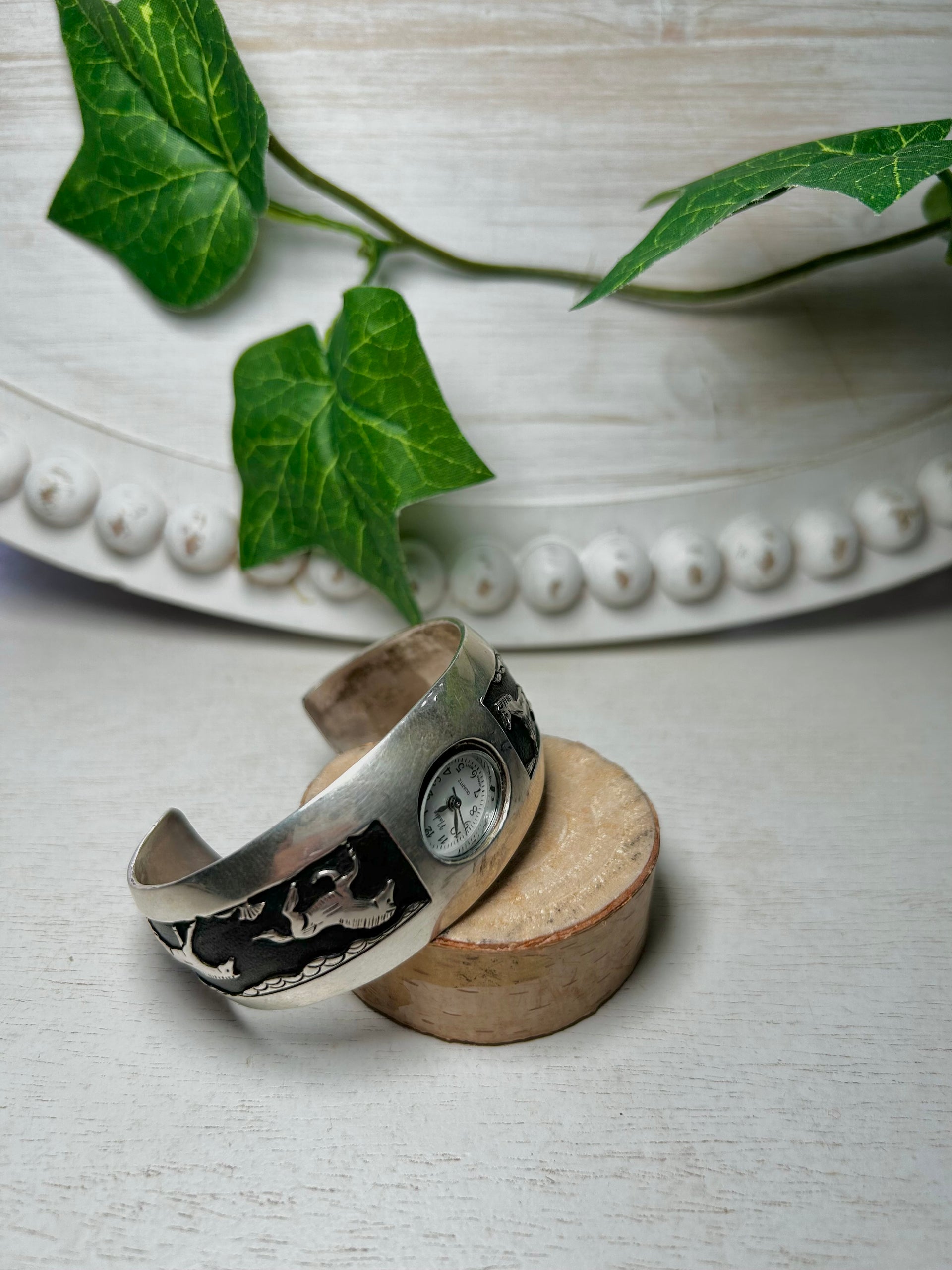 Vintage Wilber Anderson Sterling Silver Cuff Bracelet