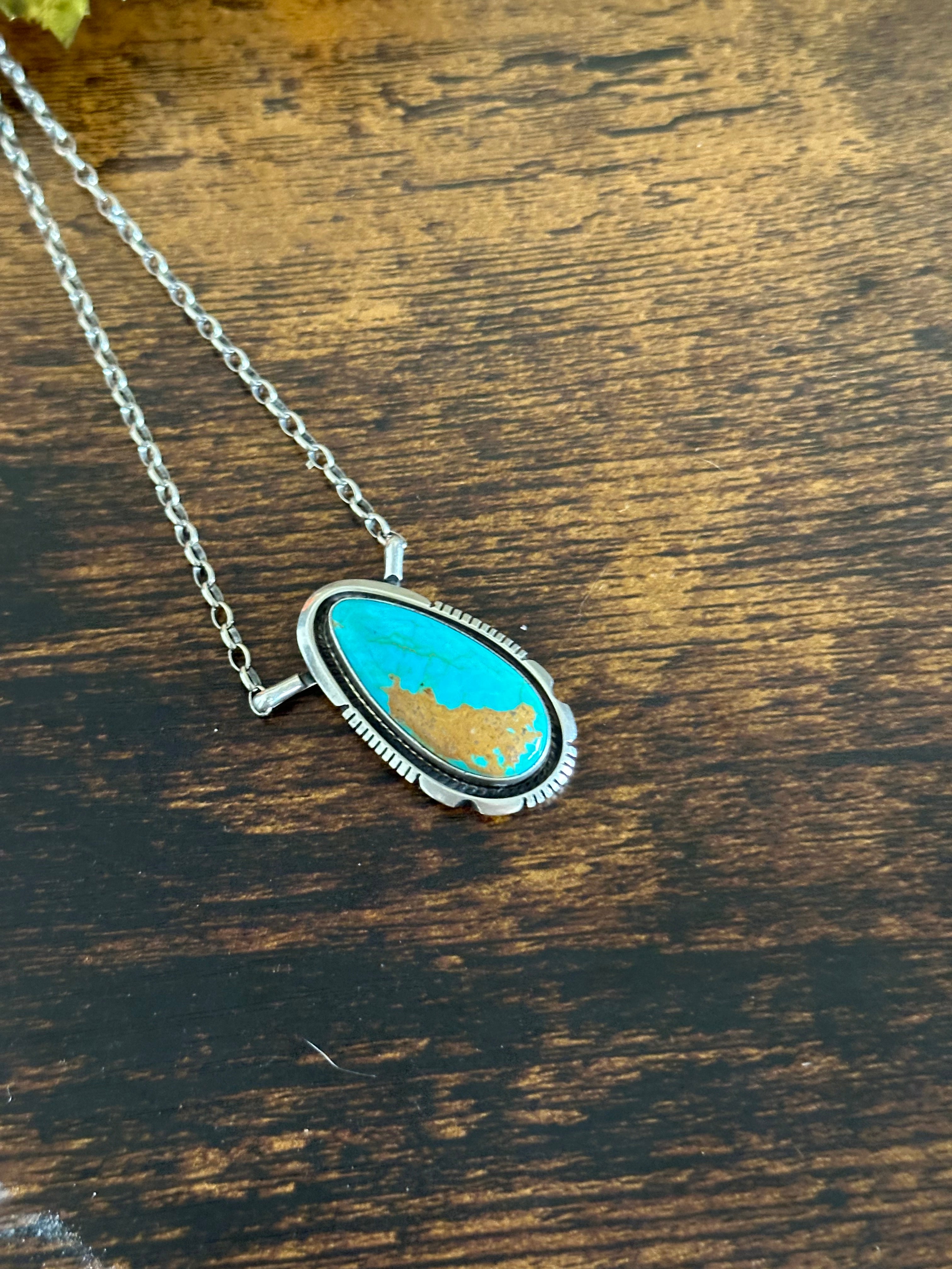 Alfred Martinez Kingman Turquoise & Sterling Silver Necklace