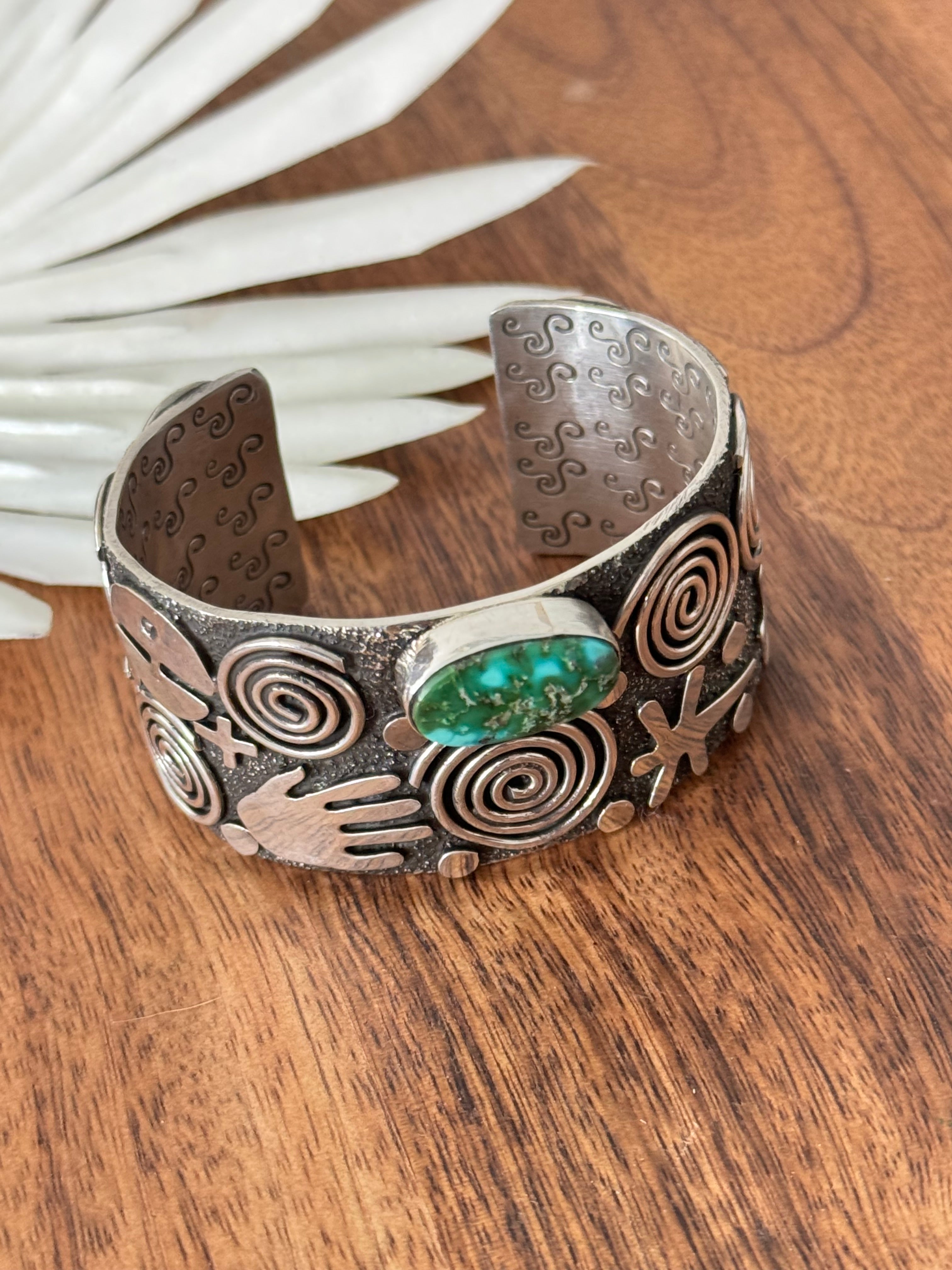 Alex Sanchez Sonoran Mountain Turquoise & Sterling Silver Cuff Bracelet