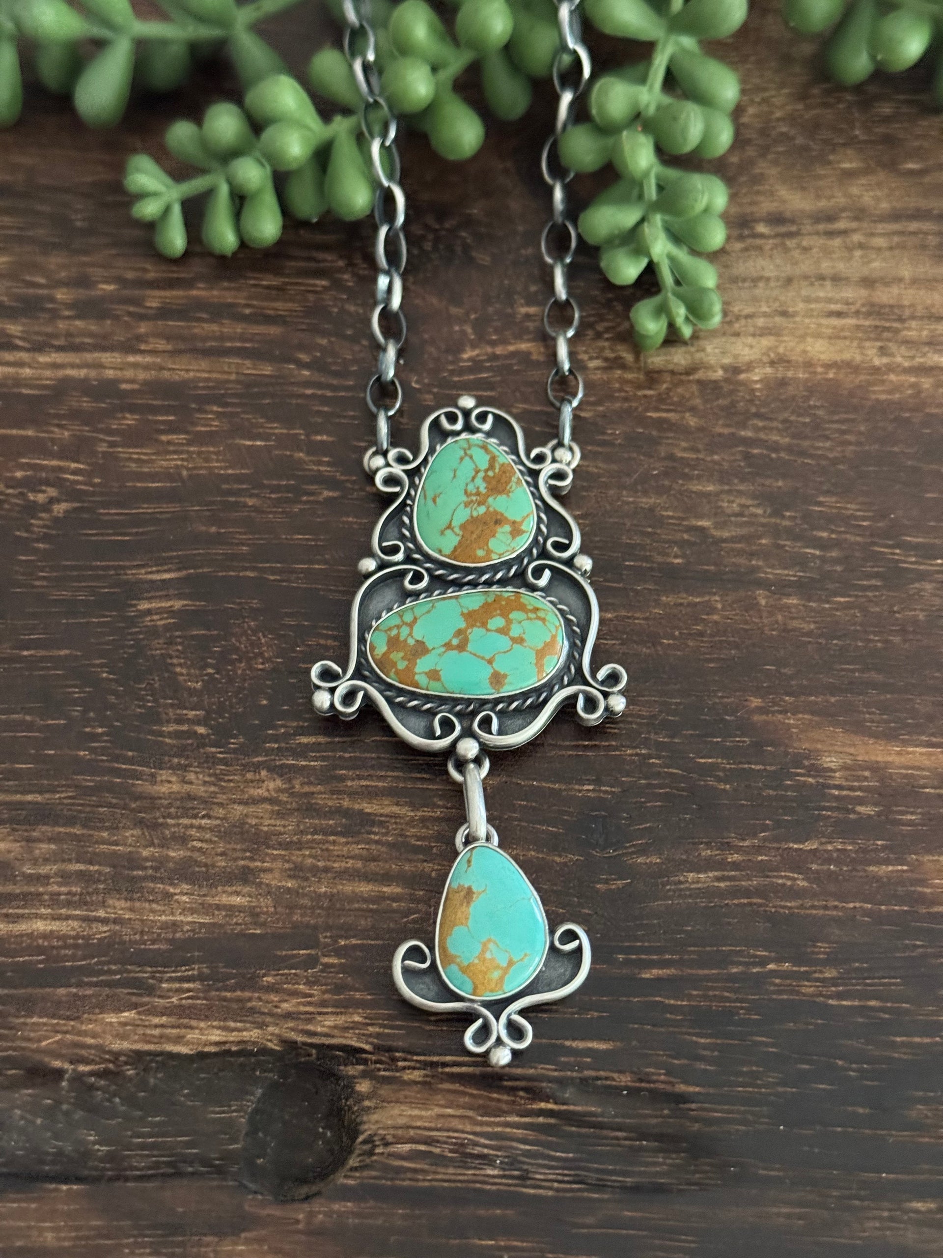 Larry Kaye Kingman Turquoise & Sterling Silver Necklace