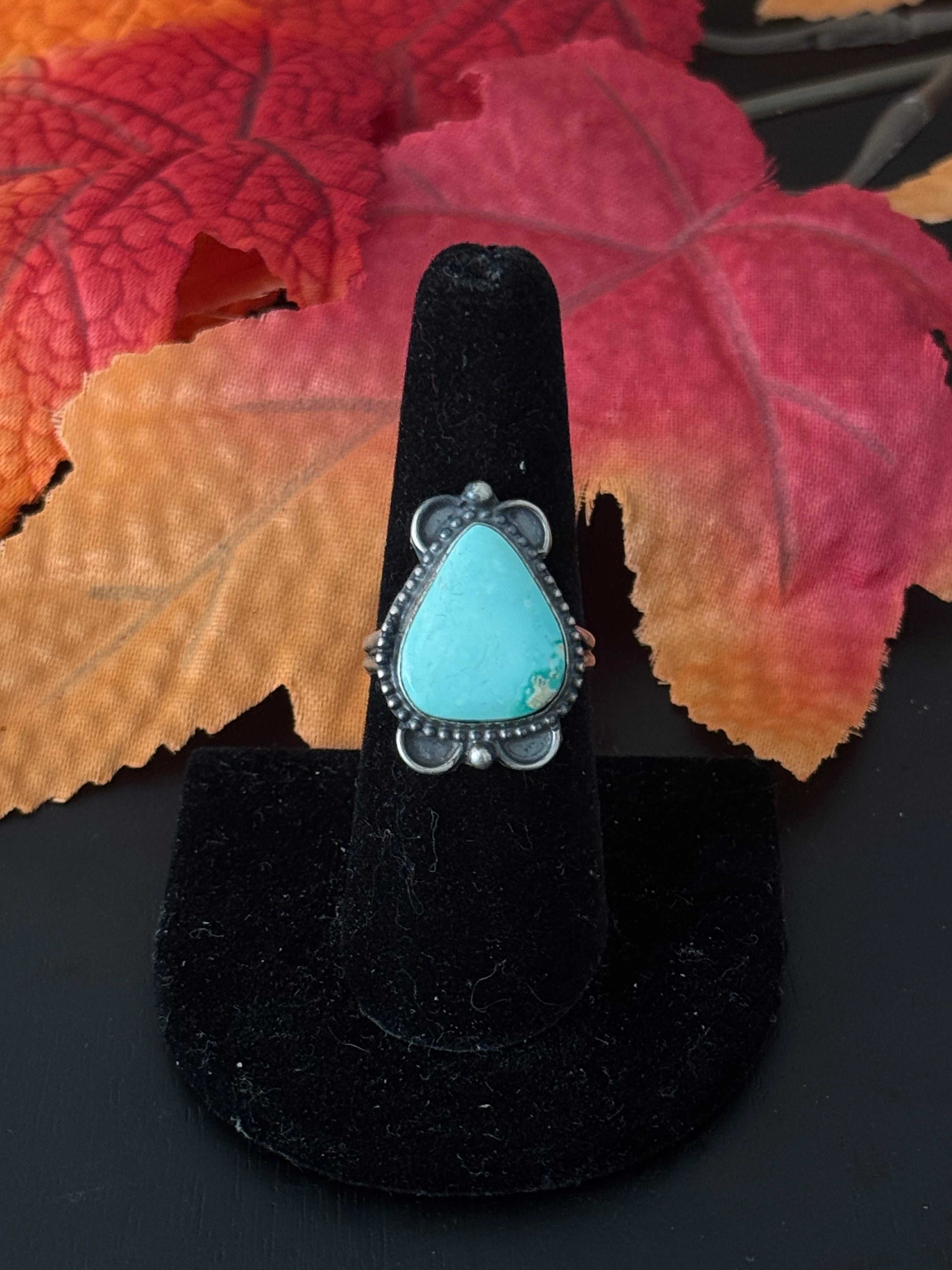 Navajo Made Turquoise & Sterling Silver Ring