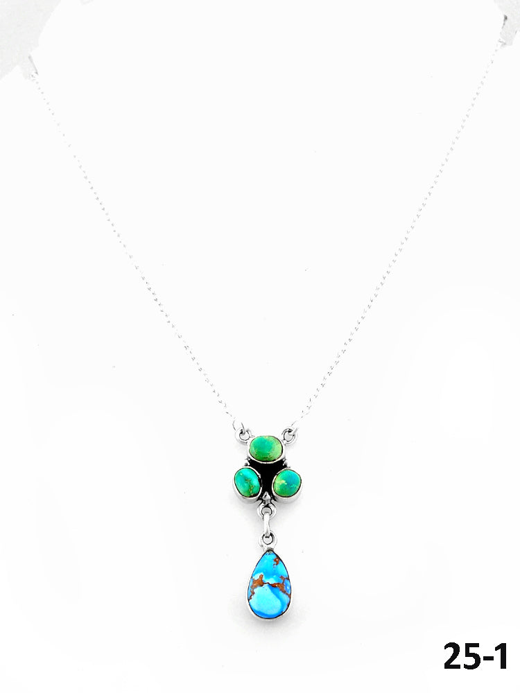 Southwest Made Multi Stone & Sterling Silver Necklace