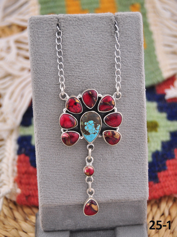 Southwest Made Multi Stone & Sterling Silver Necklace