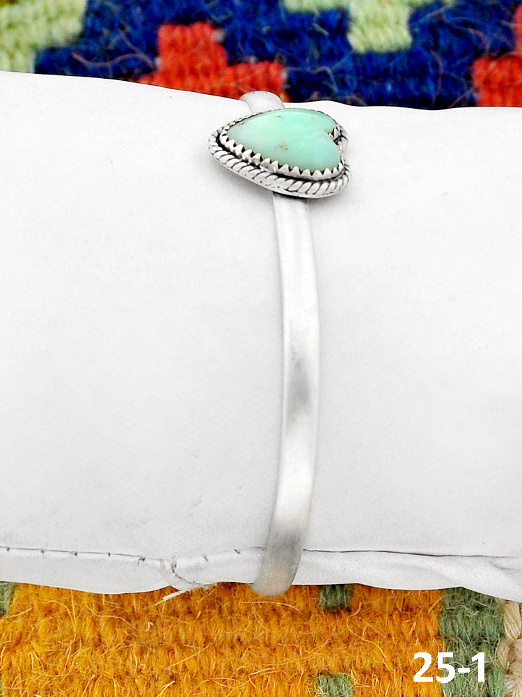 Southwest Handmade Paloma & Sterling Silver Heart Cuff Bracelet