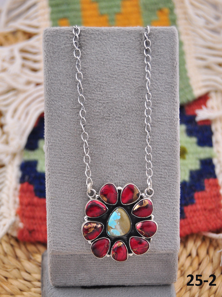 Southwest Made Multi Stone & Sterling Silver Necklace