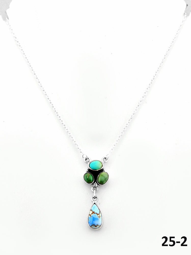 Southwest Made Multi Stone & Sterling Silver Necklace