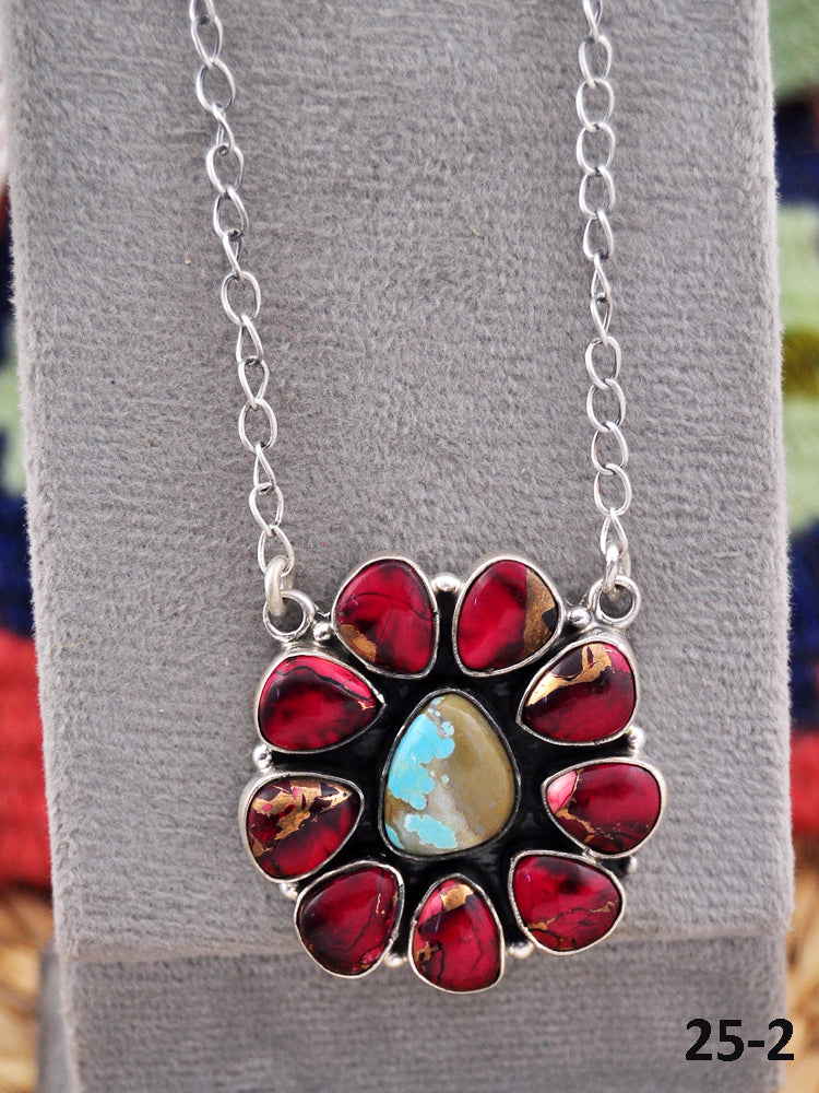 Southwest Made Multi Stone & Sterling Silver Necklace