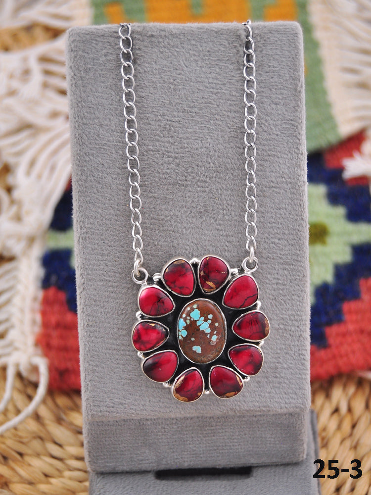 Southwest Made Multi Stone & Sterling Silver Necklace