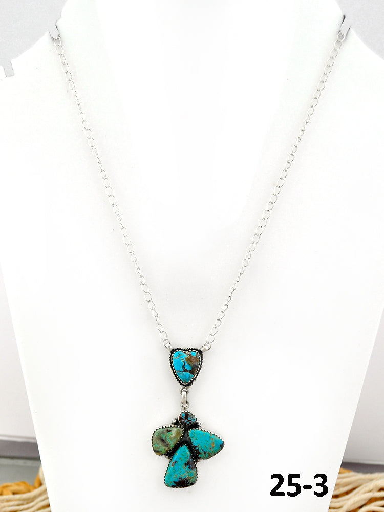 Southwest Handmade Red Skin Turquoise & Sterling Silver Necklace