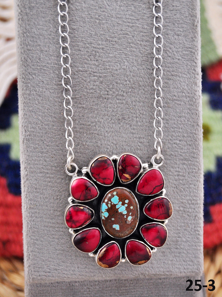 Southwest Made Multi Stone & Sterling Silver Necklace