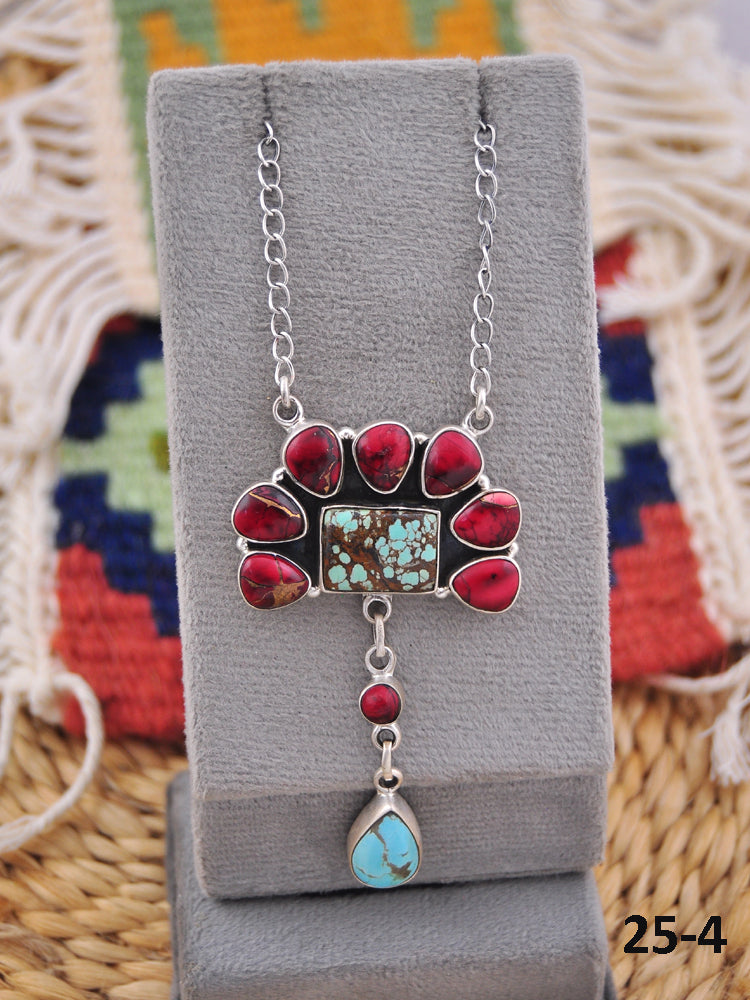 Southwest Made Multi Stone & Sterling Silver Necklace
