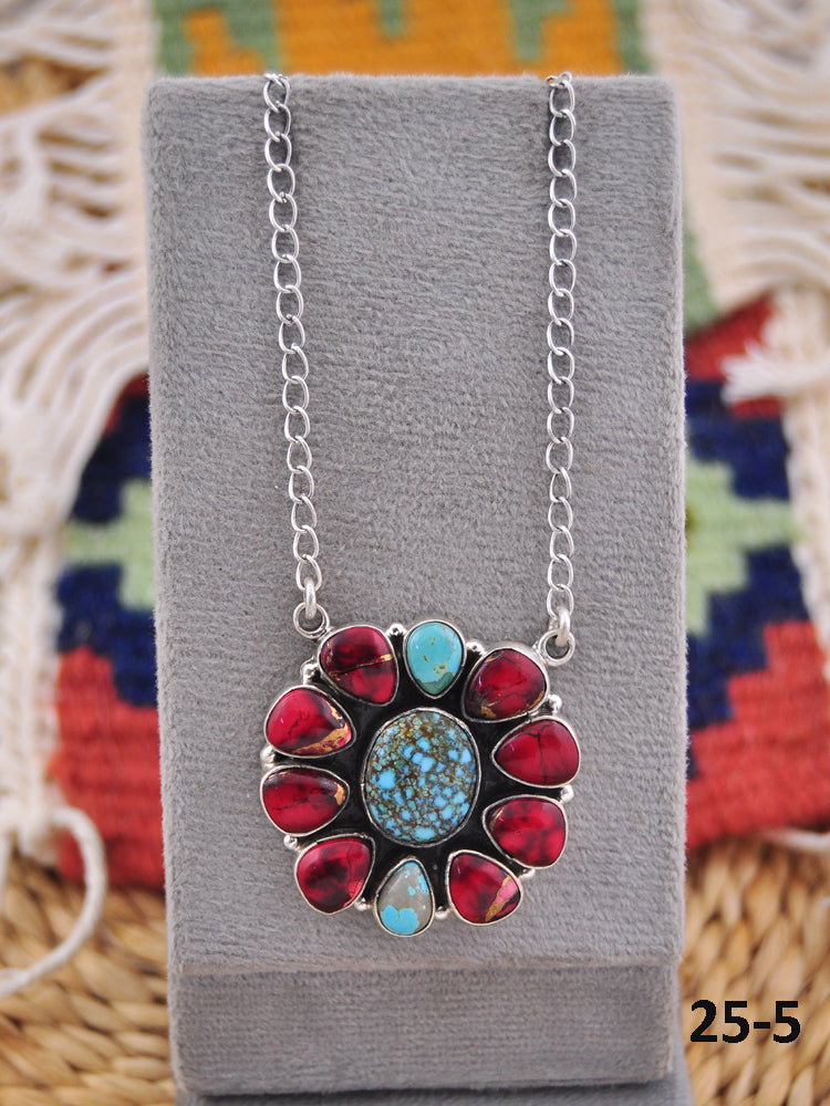 Southwest Made Multi Stone & Sterling Silver Necklace