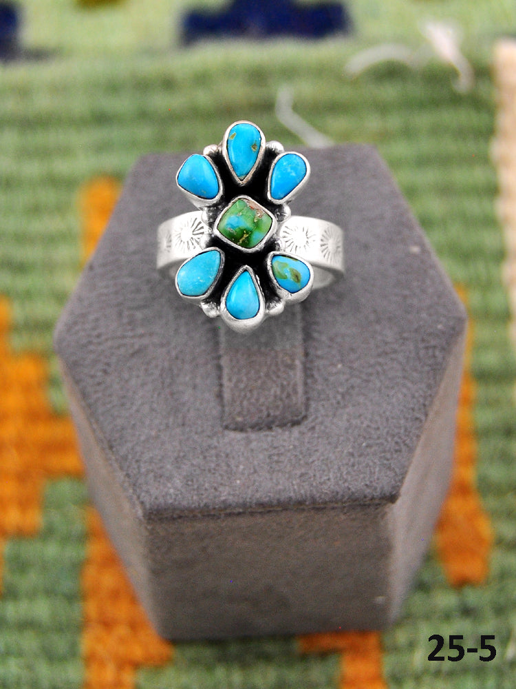 Southwest Made Multistone Adjustable Ring