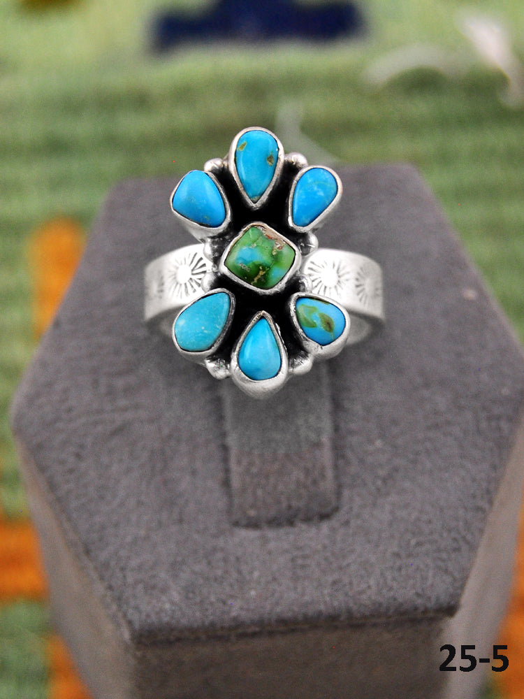 Southwest Made Multistone Adjustable Ring
