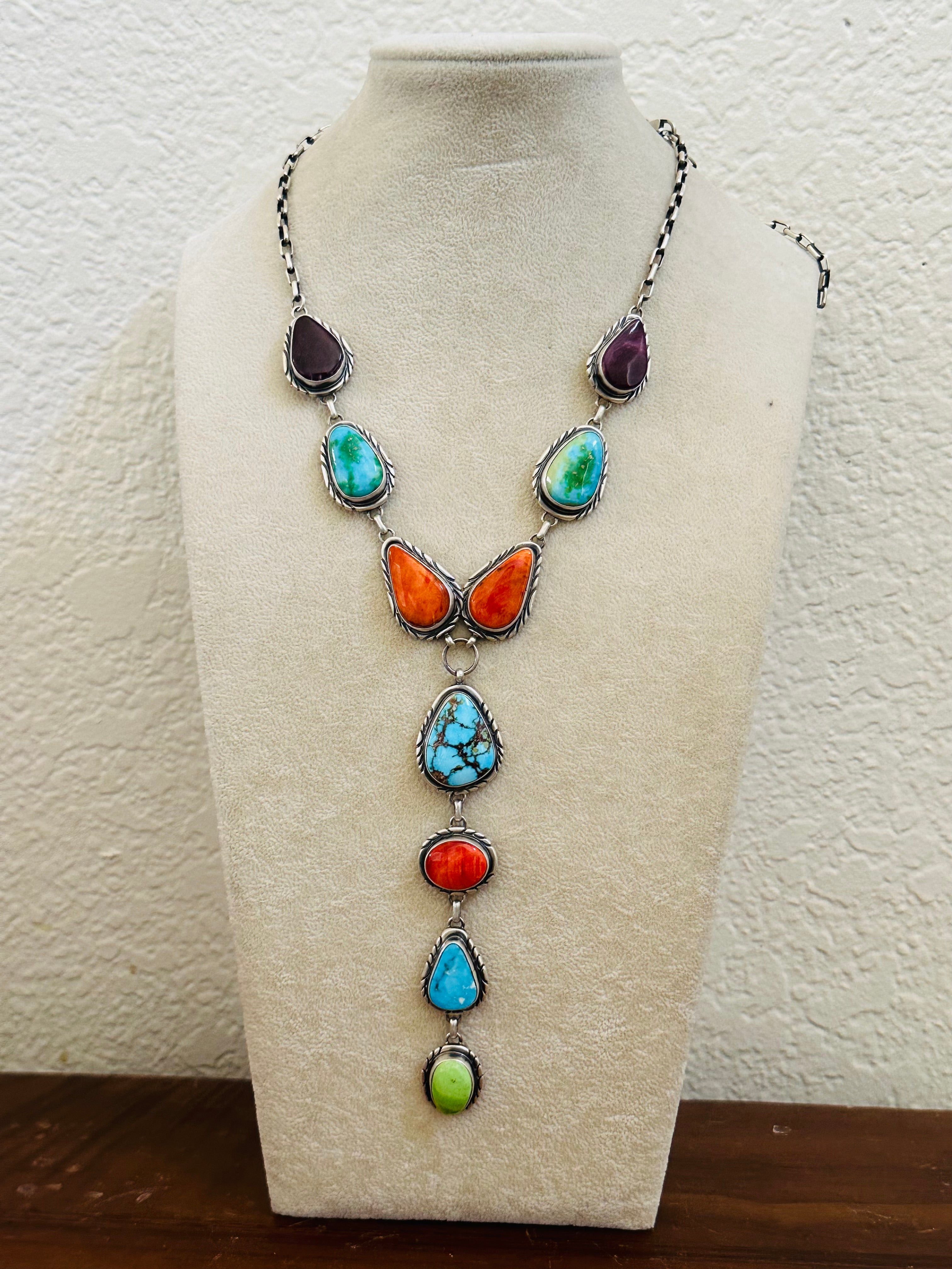 Rick Tolino Multi Stone & Sterling Silver Necklace Set