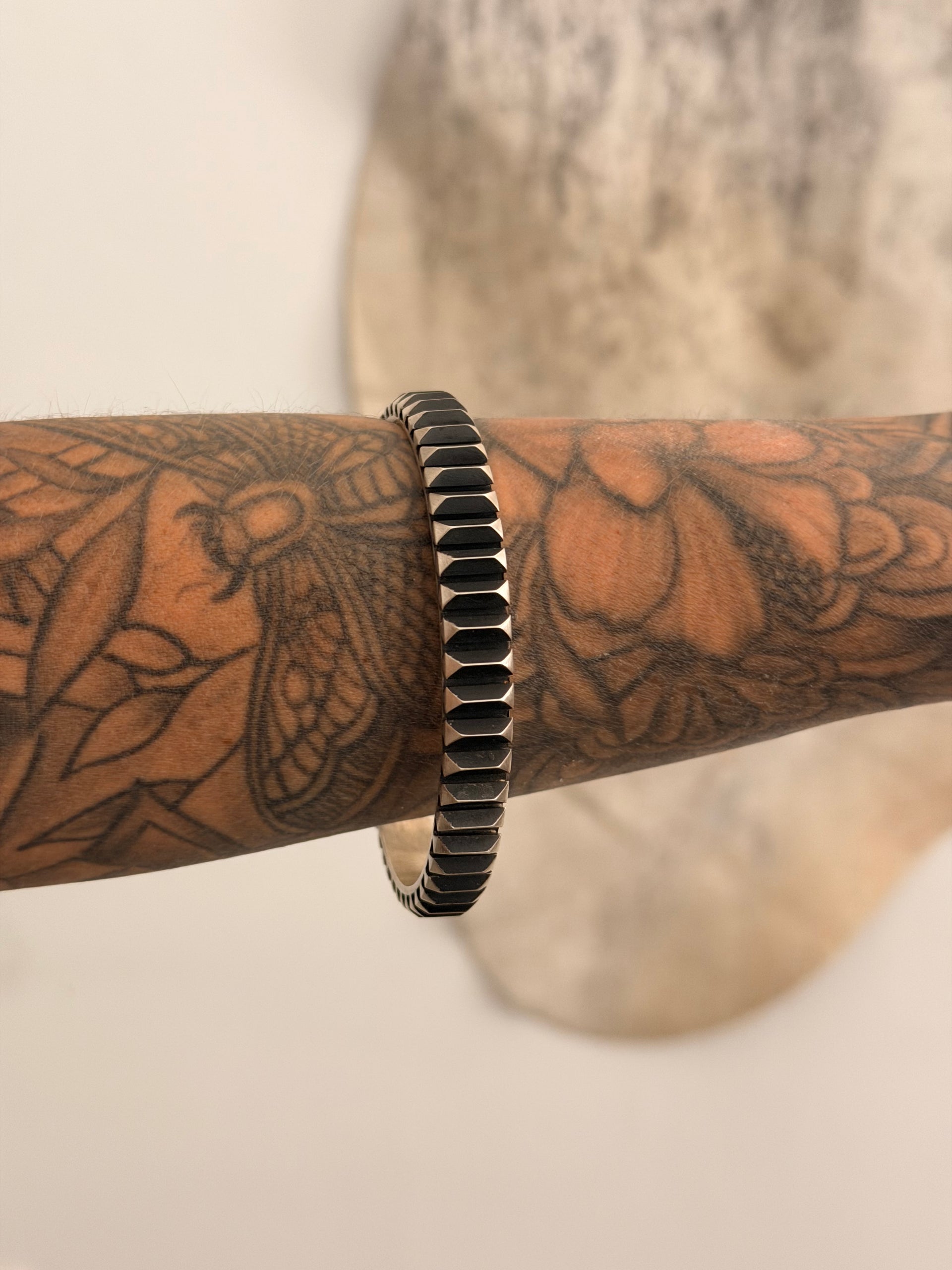 Leander Tahe Sterling Silver Bangle Cuff Bracelet