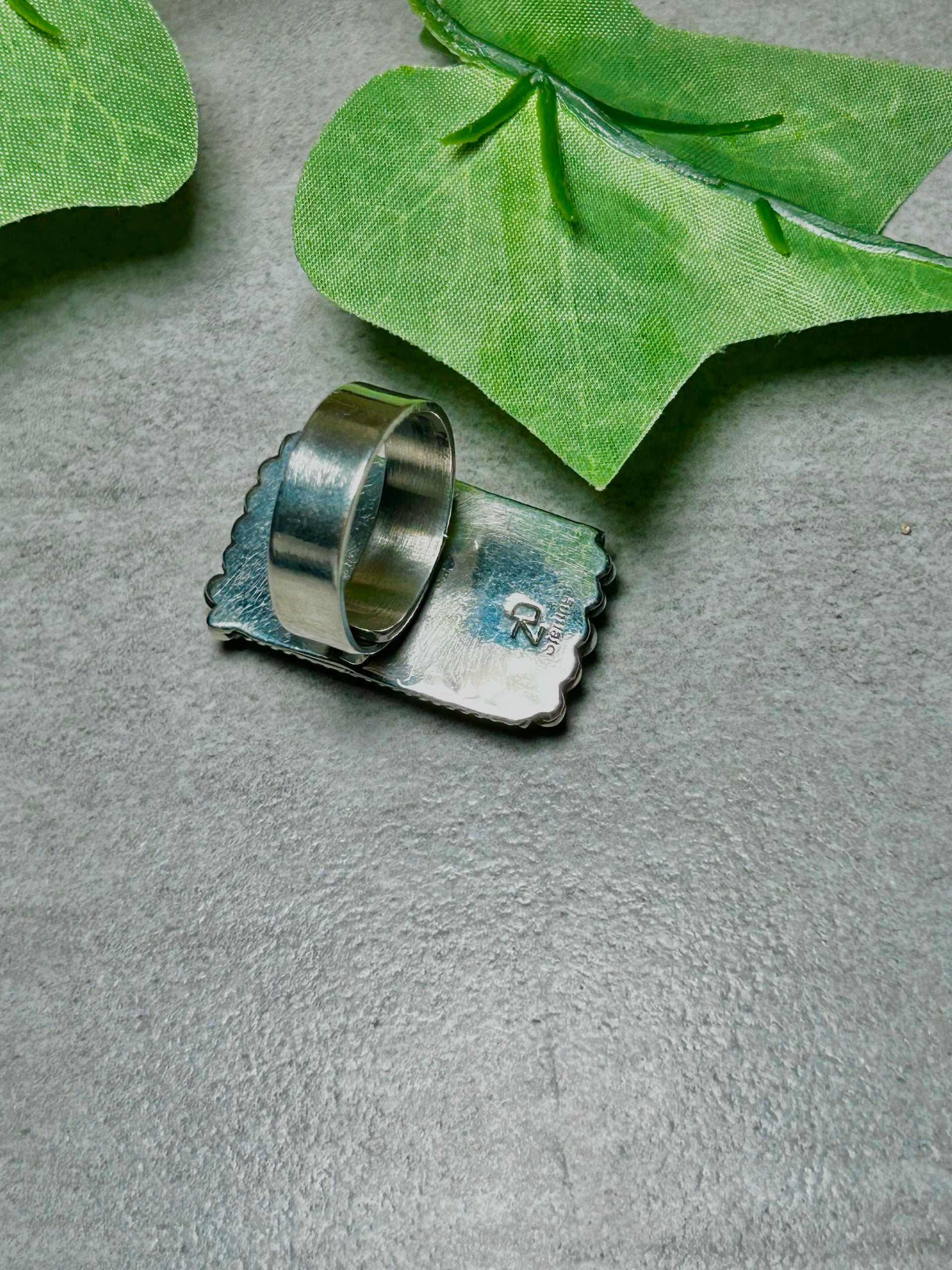 Zachariah David Rose Dahlia & Sterling Silver Adjustable Ring
