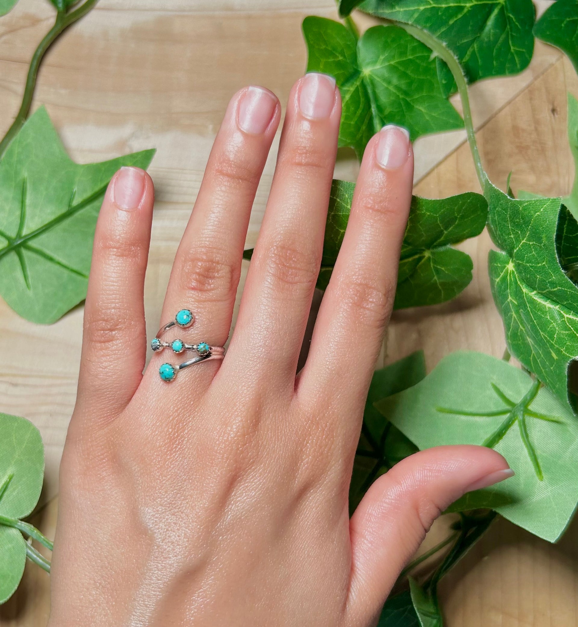 Navajo Made Kingman Turquoise and Sterling Silver Ring