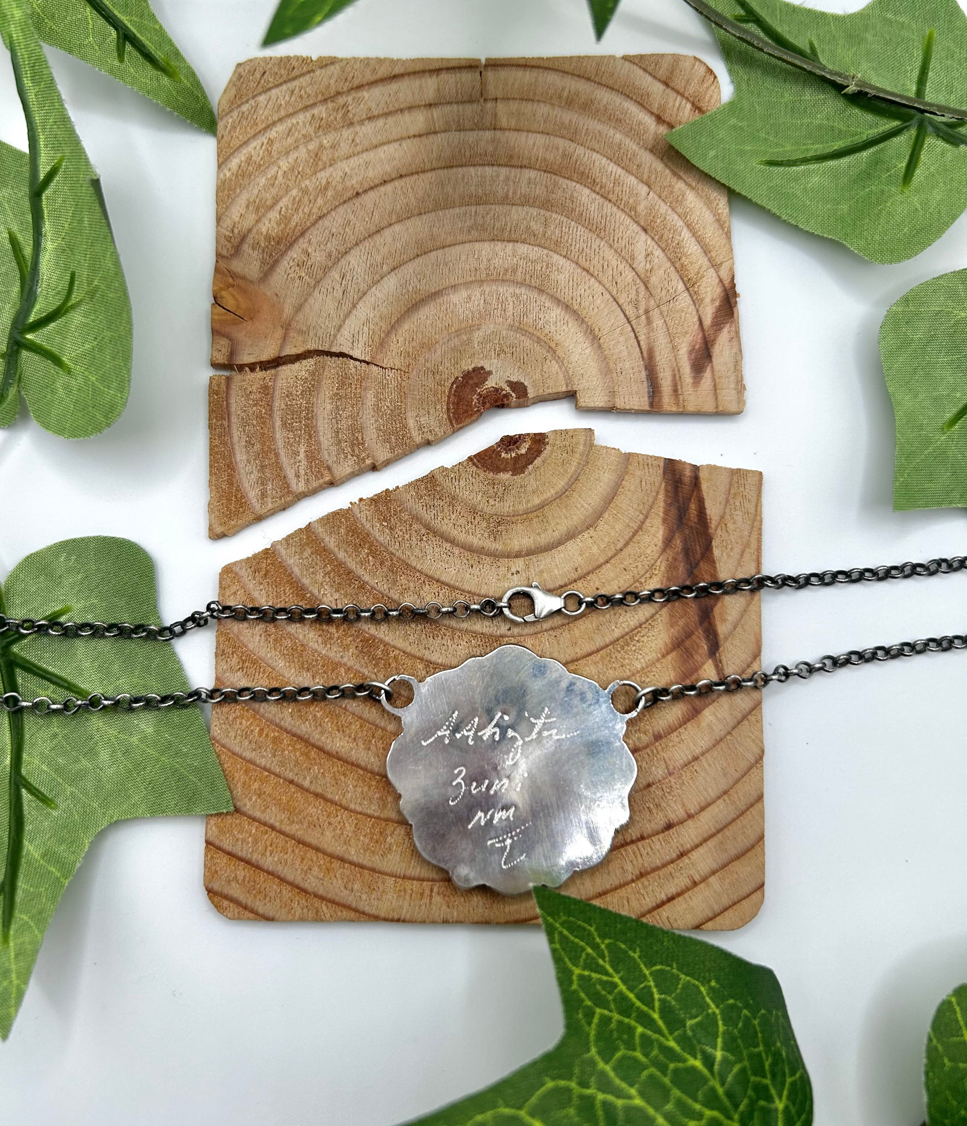 Zuni Made Mother of Pearl & Sterling Silver Necklace