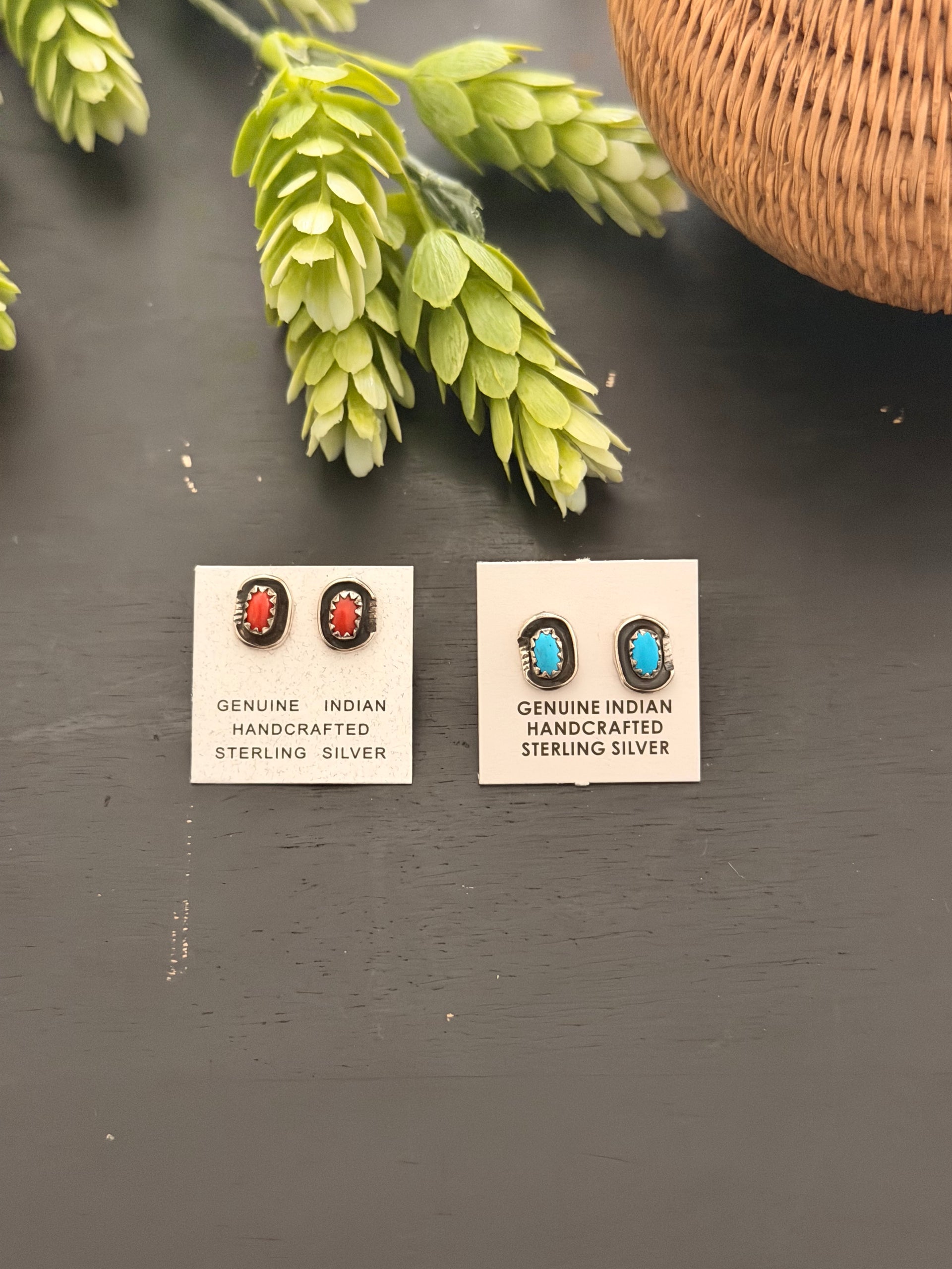 Navajo Made Sterling Silver Post Earrings