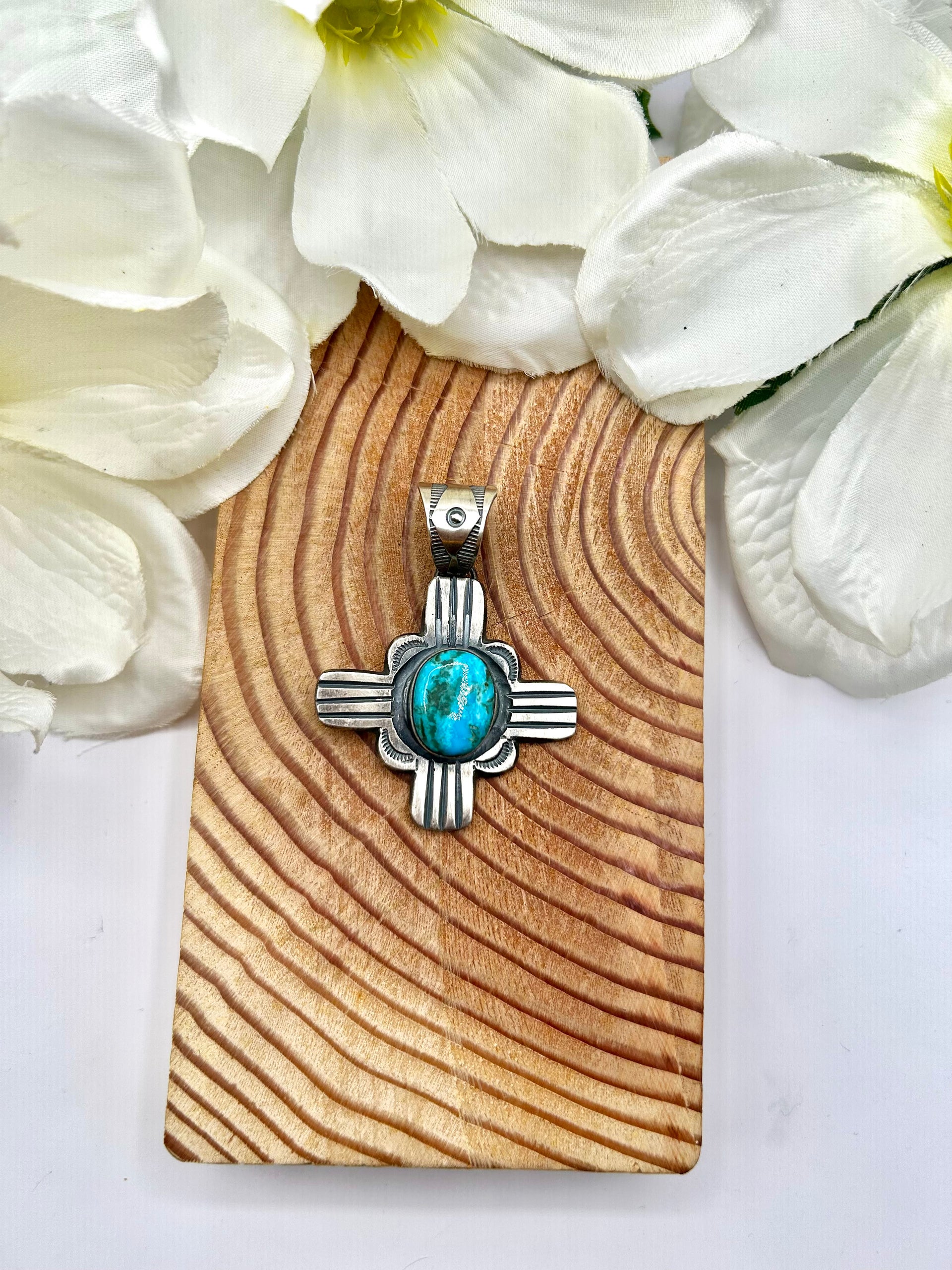 Chimney Butte Kingman Turquoise & Sterling Silver Pendant