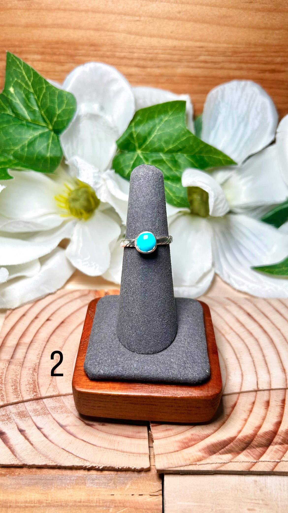 Navajo Made Kingman Turquoise & Sterling Silver Ring
