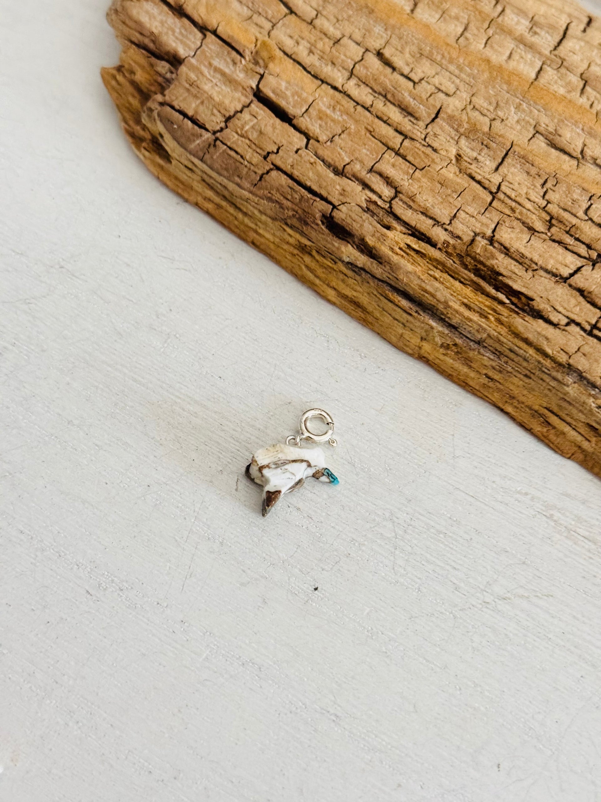 Navajo Made Mohave Turquoise & Sterling Silver Hummingbird Charms