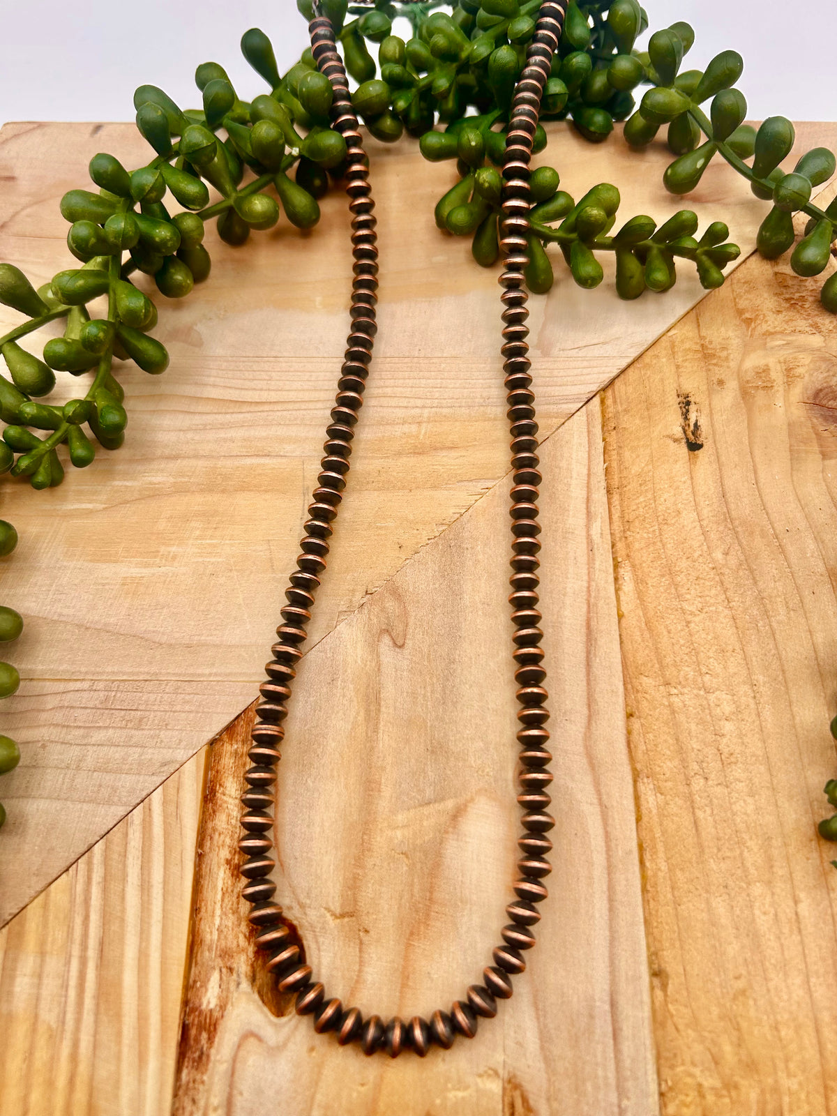 Navajo Made Strung Copper Disc Pearls