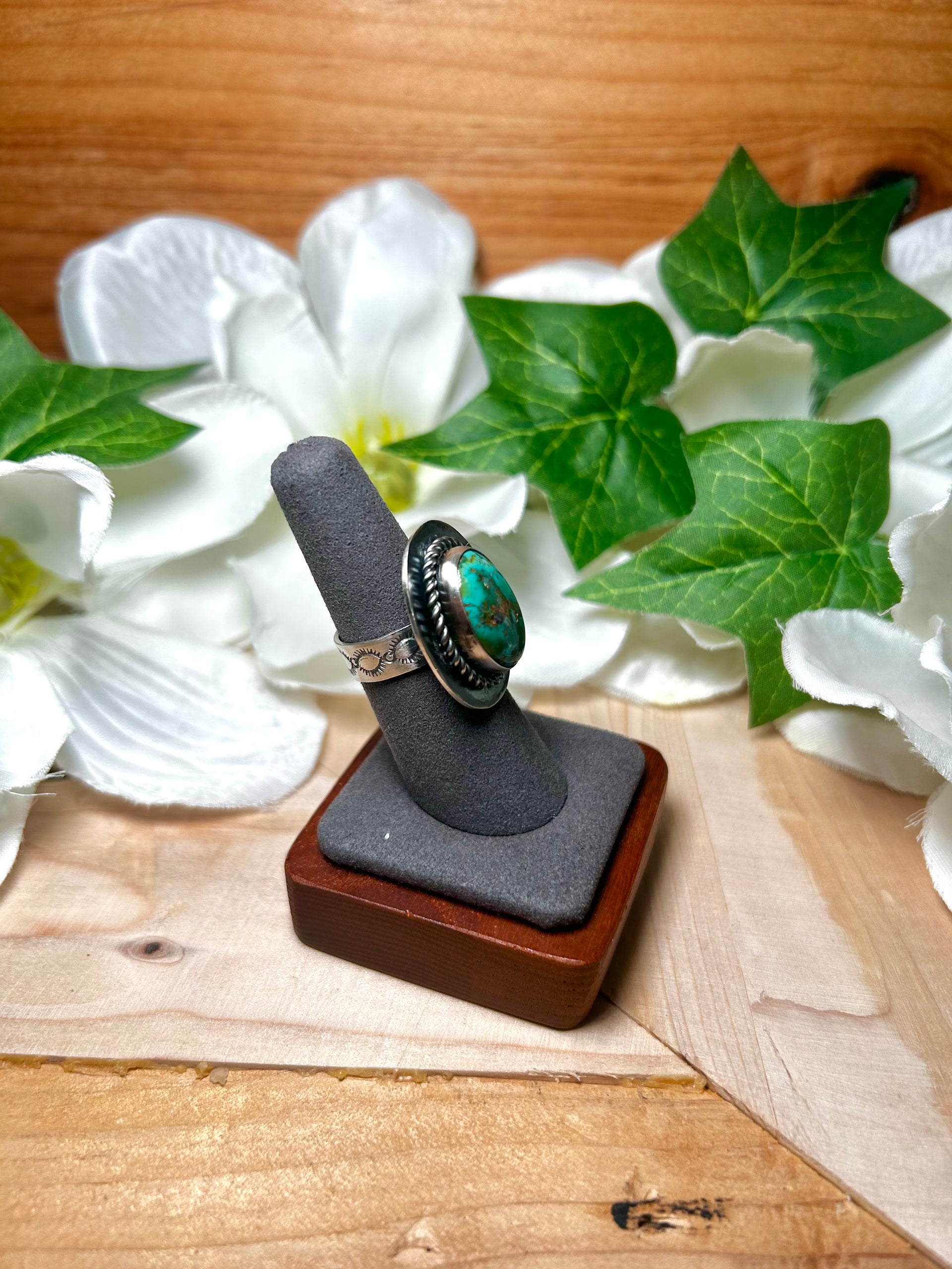 Bessie Skeets Royston Turquoise & Sterling Silver Ring Size 7