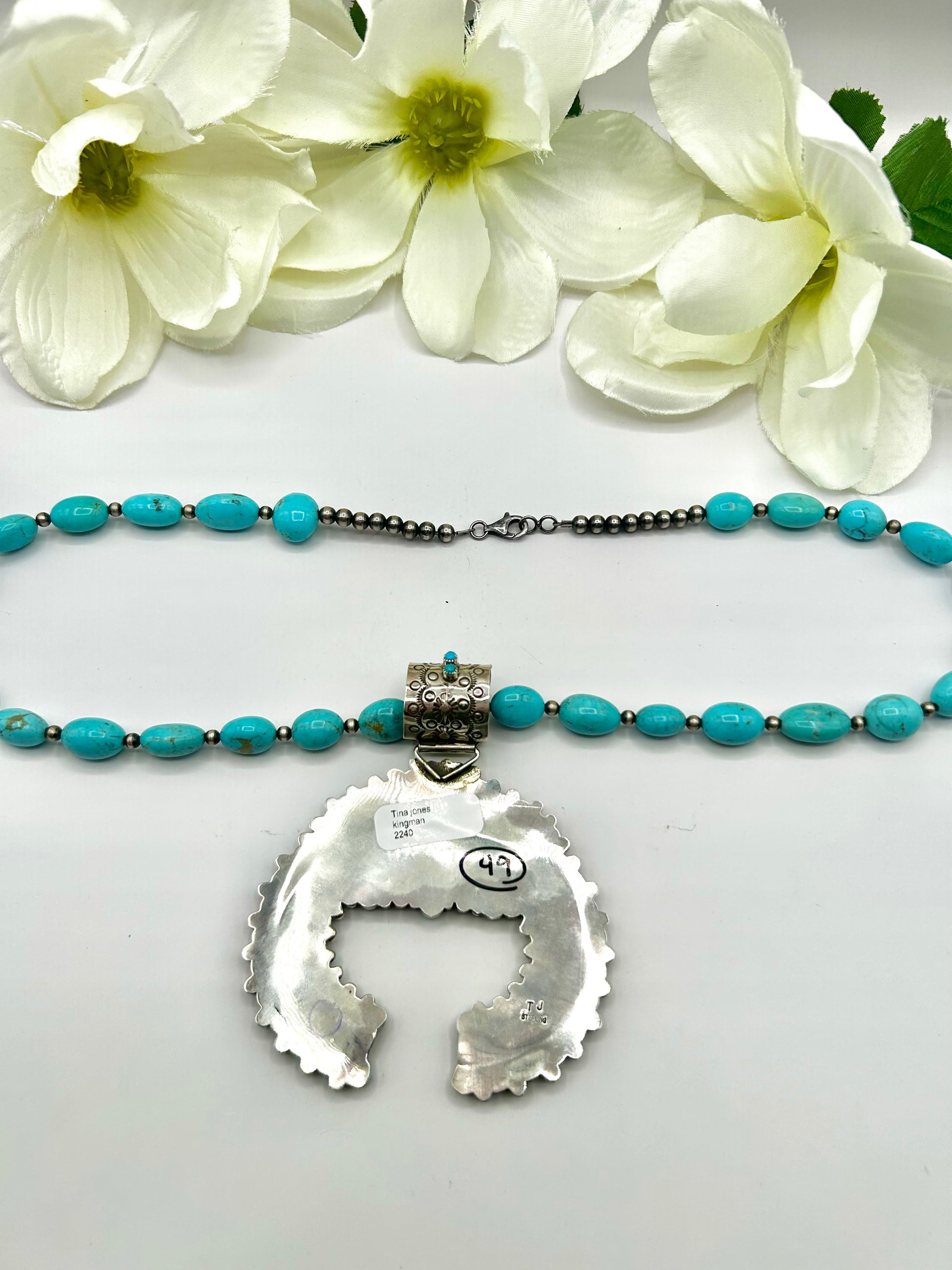 Tina Jones Kingman Turquoise & Sterling Silver Necklace