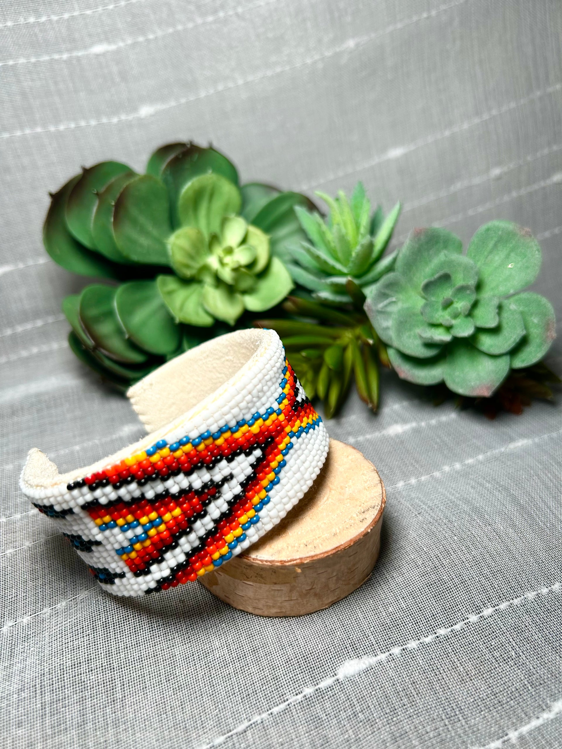 Navajo Made Beaded Cuff Bracelet