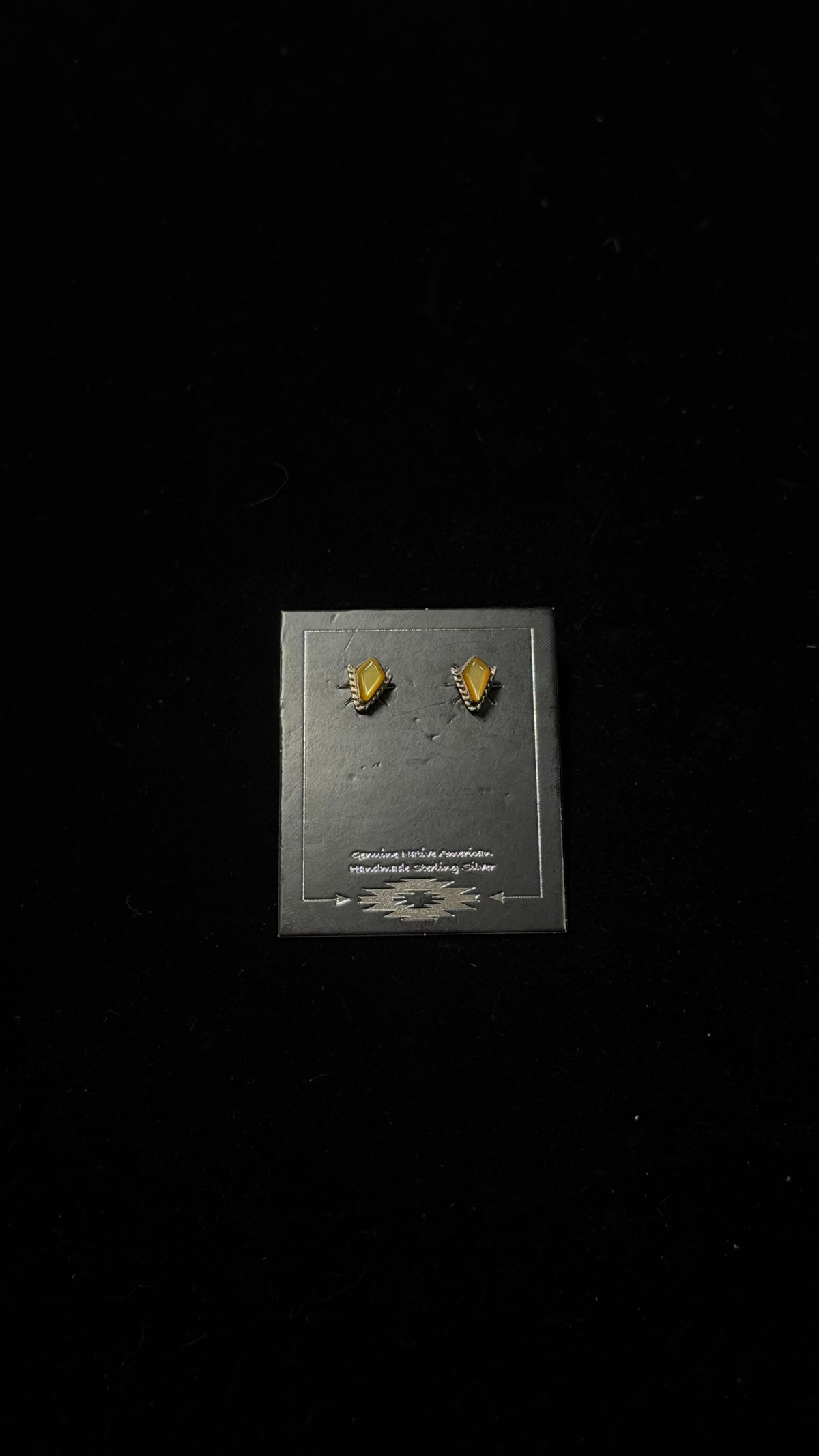 Navajo Made Mother of Pearl & Sterling Silver Post Earrings