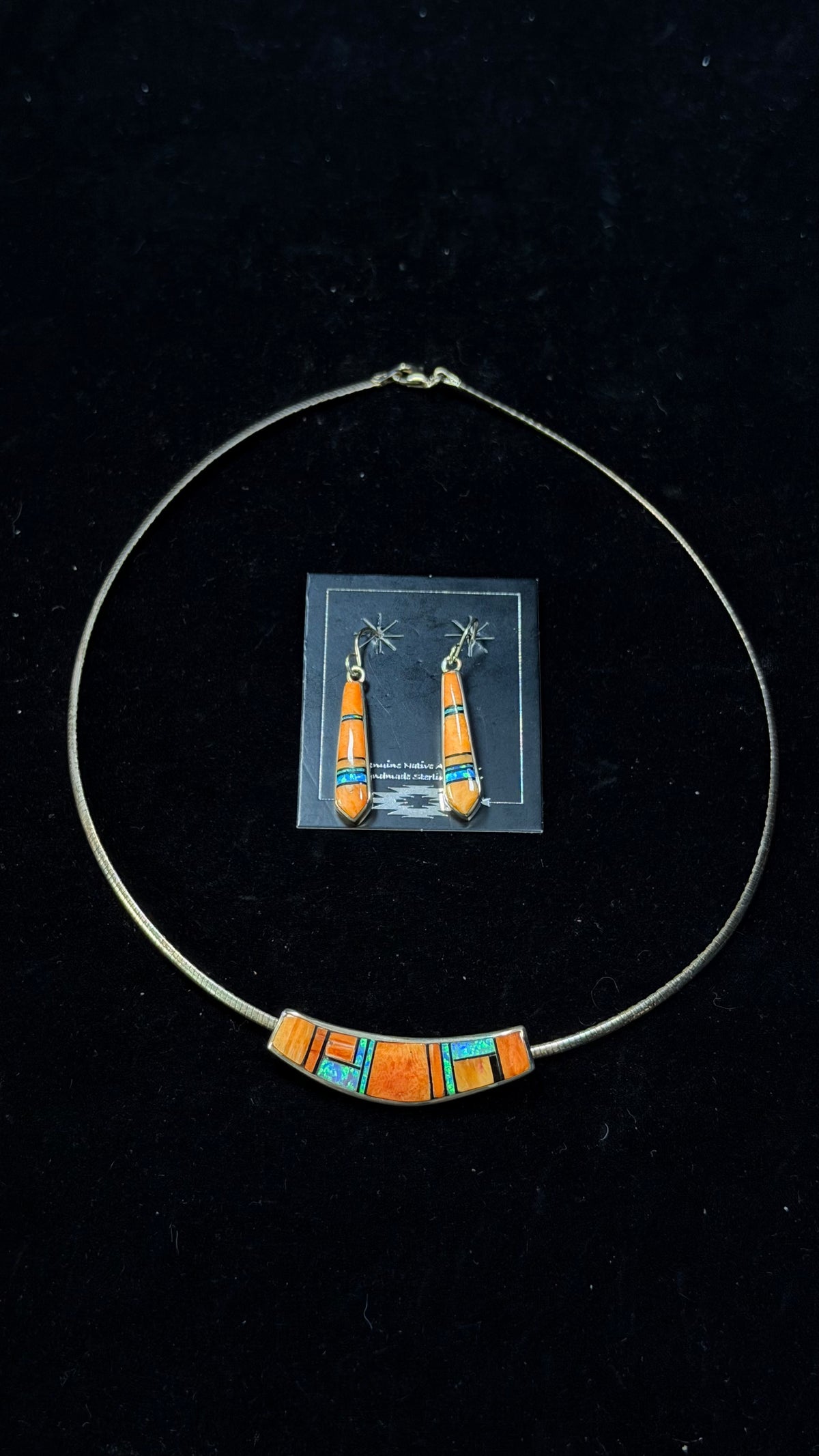 Rick Tolino Multi Stone & Sterling Silver Inlay Necklace Set