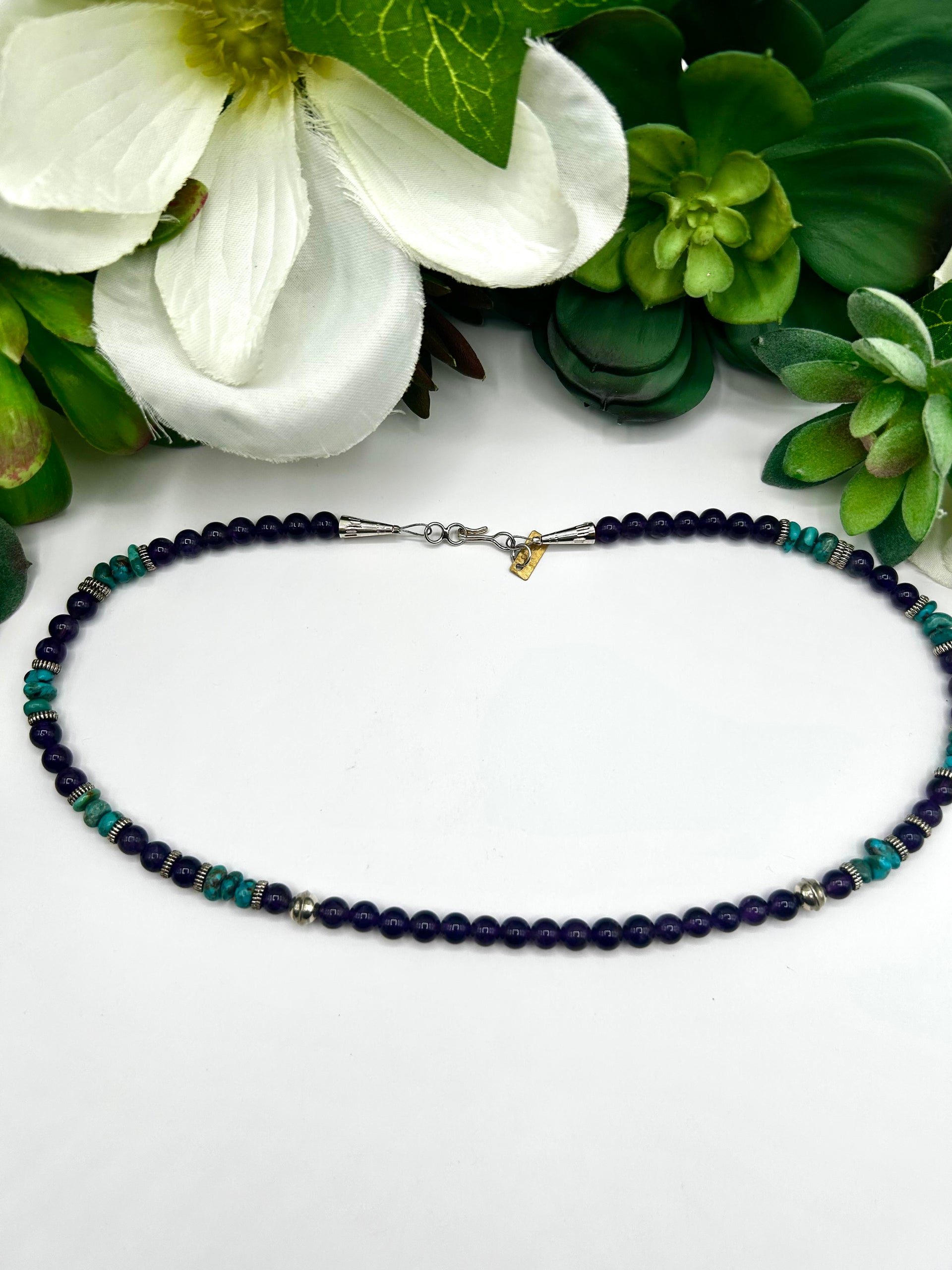 T & R Singer Multi Stone Necklace