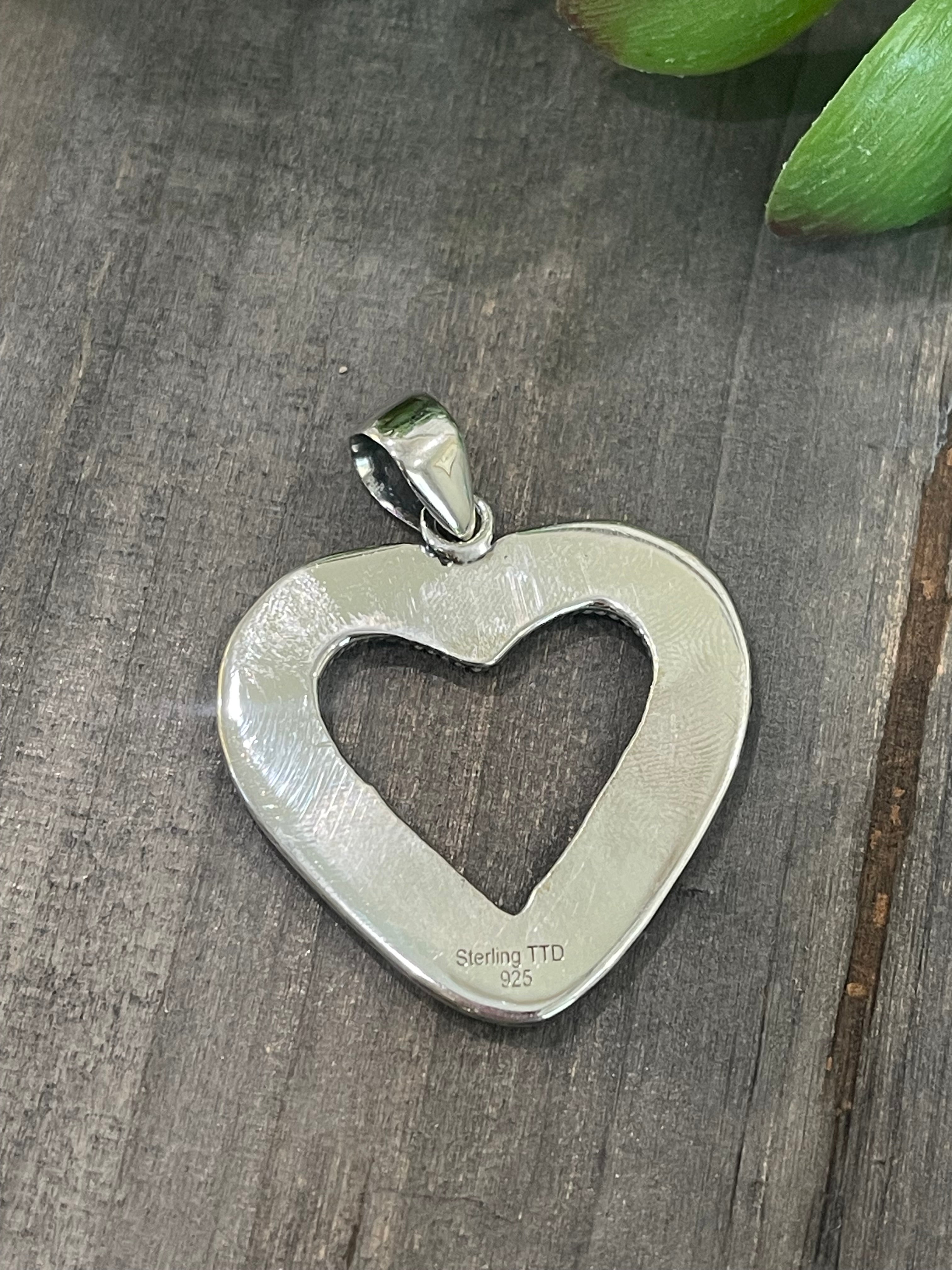 Southwest Handmade Sterling Silver Heart Pendant